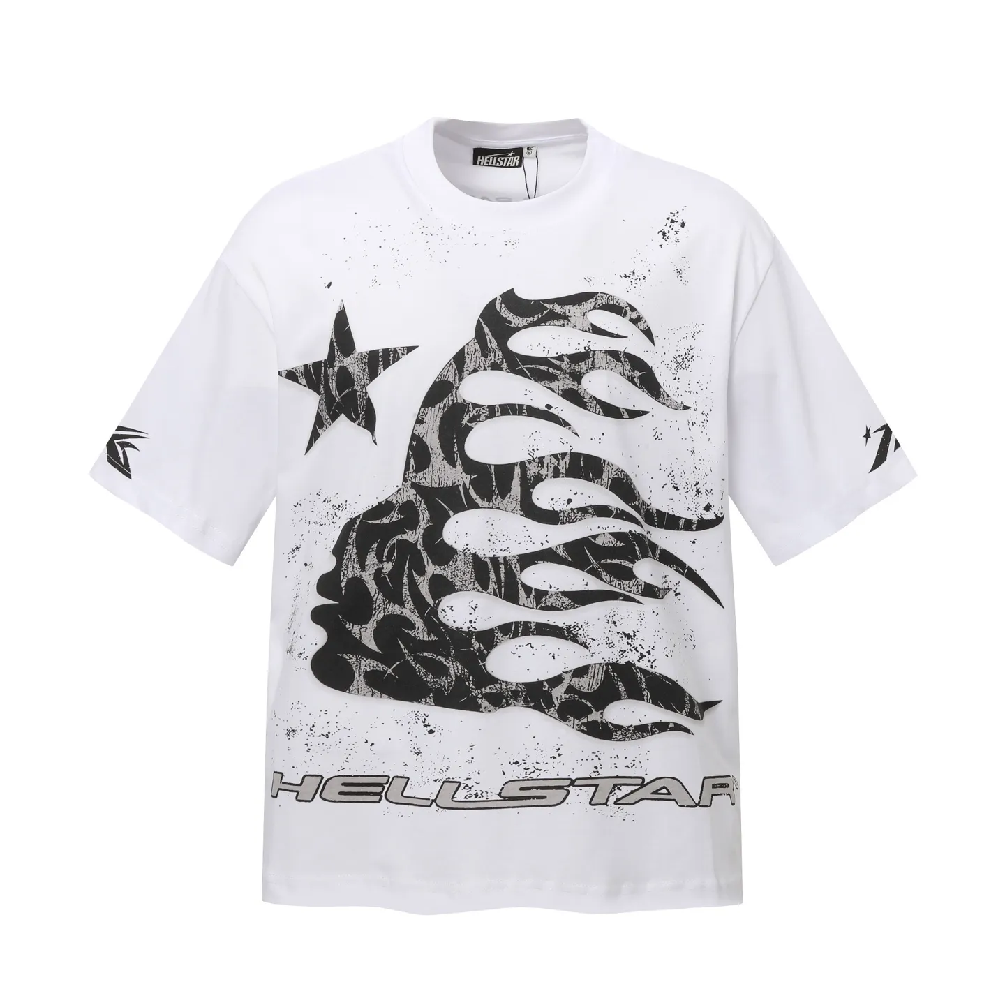 P108 Real-stock Hellstar Cross-border European and American style, street brand pure cotton T-shirt Fabric (fabric): 32 pieces of 240g heavy combed double yarn pure cotton Size (size): S-M- L- X L Color (colour): white/apricot 👉
