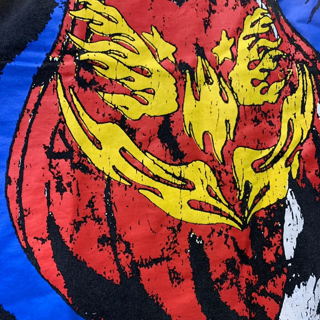 P140 Hellstar Halloween 1996 P4P Tee Shirt American fashionable short-sleeved T-shirt, the new popular American fashionable Hellstar!  Standard beauty and trendy workmanship, original customization (fabric, pattern, printing, hang tag, main mark, etc.), exaggerated style, explosive style, dare to break through tradition, bring adventurous new fashion experience!   YoungBoy, the most popular rapper in the youth circle, has shot a lot of models for him, and celebrities such as Dababy and Swae Lee frequently get dressed!  color: black Size: S, M, L, XL