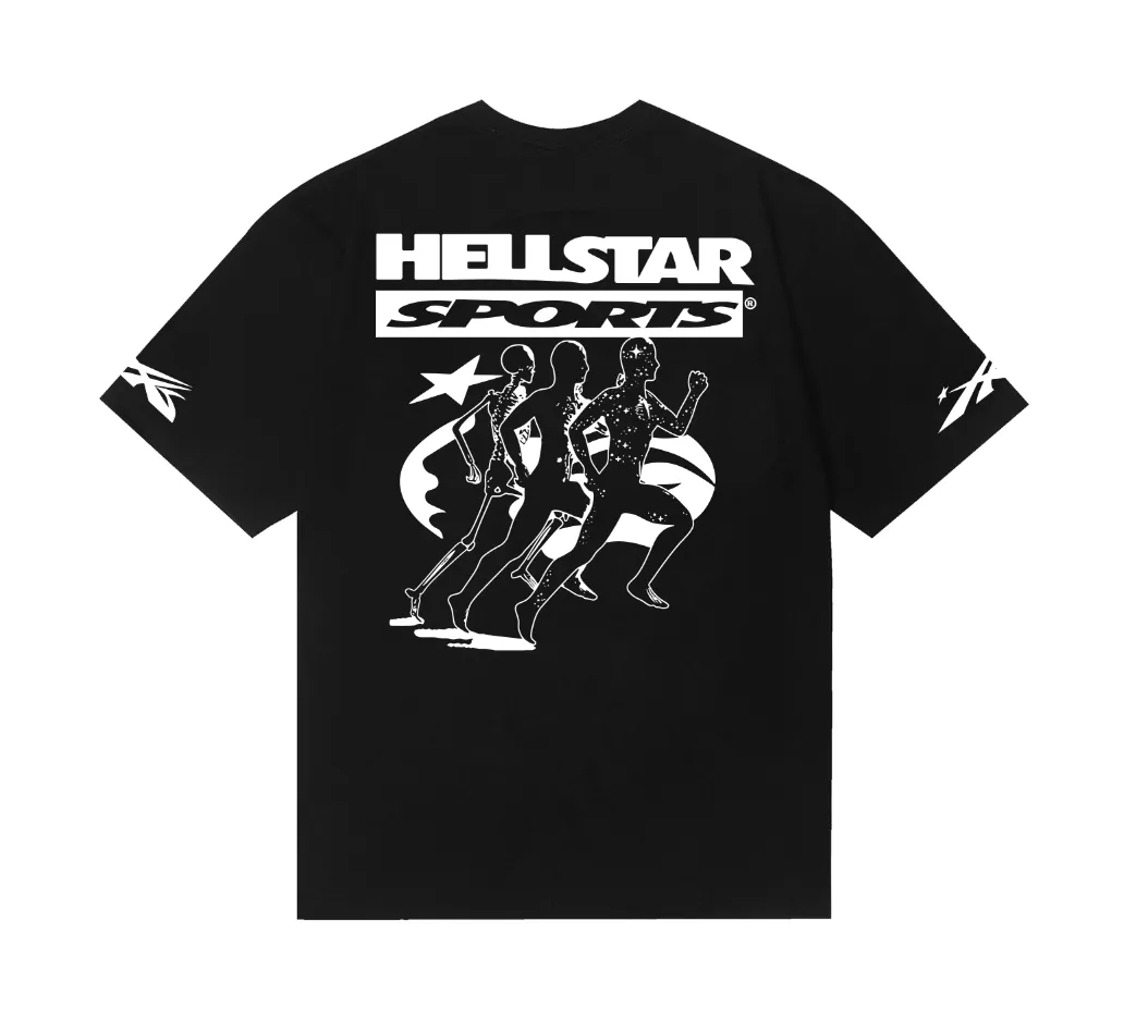 6704# P116 Hellstar American fashion high street pure cotton loose short-sleeved T-shirt Color: White Black Apricot Code Number: S M L XL