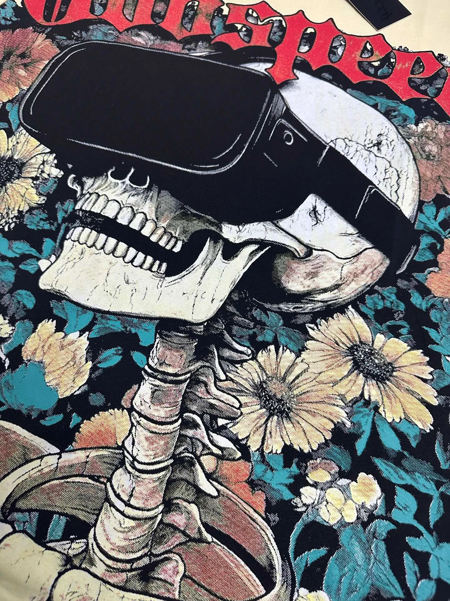 P116 5135#apricot I Real stock Godspeed cross-border American rock and roll street washed retro style short-sleeved T (craft printing) fabric (fabric) 32 counts combed double yarn 240 grams weight code number (size): S-M-L-XL color (colour): apricot