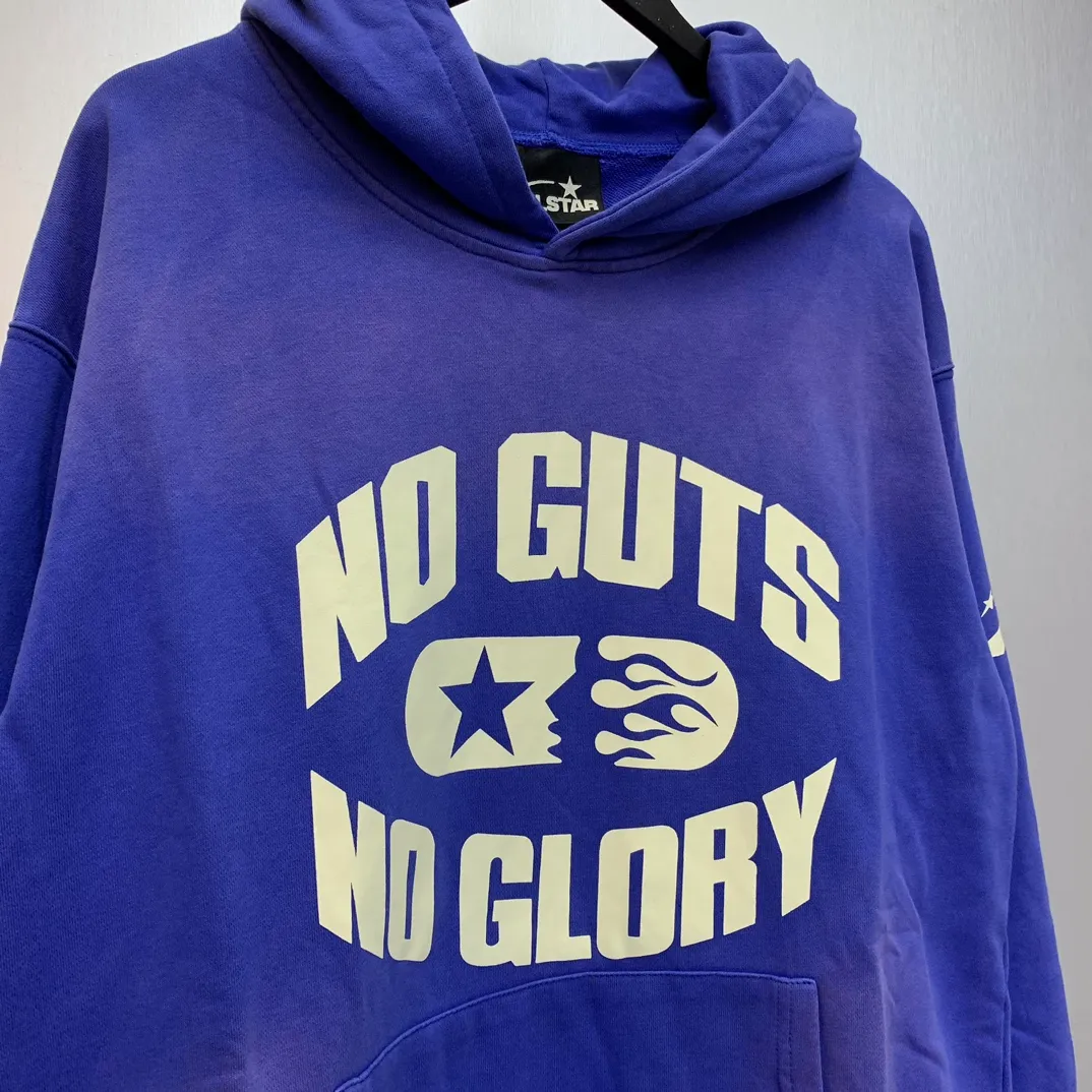 P240 Hellstar beautiful distressed washed high-quality hooded sweatshirt color (color): Vintage BLUE (washed blue) Size (size): S, M, L, XL