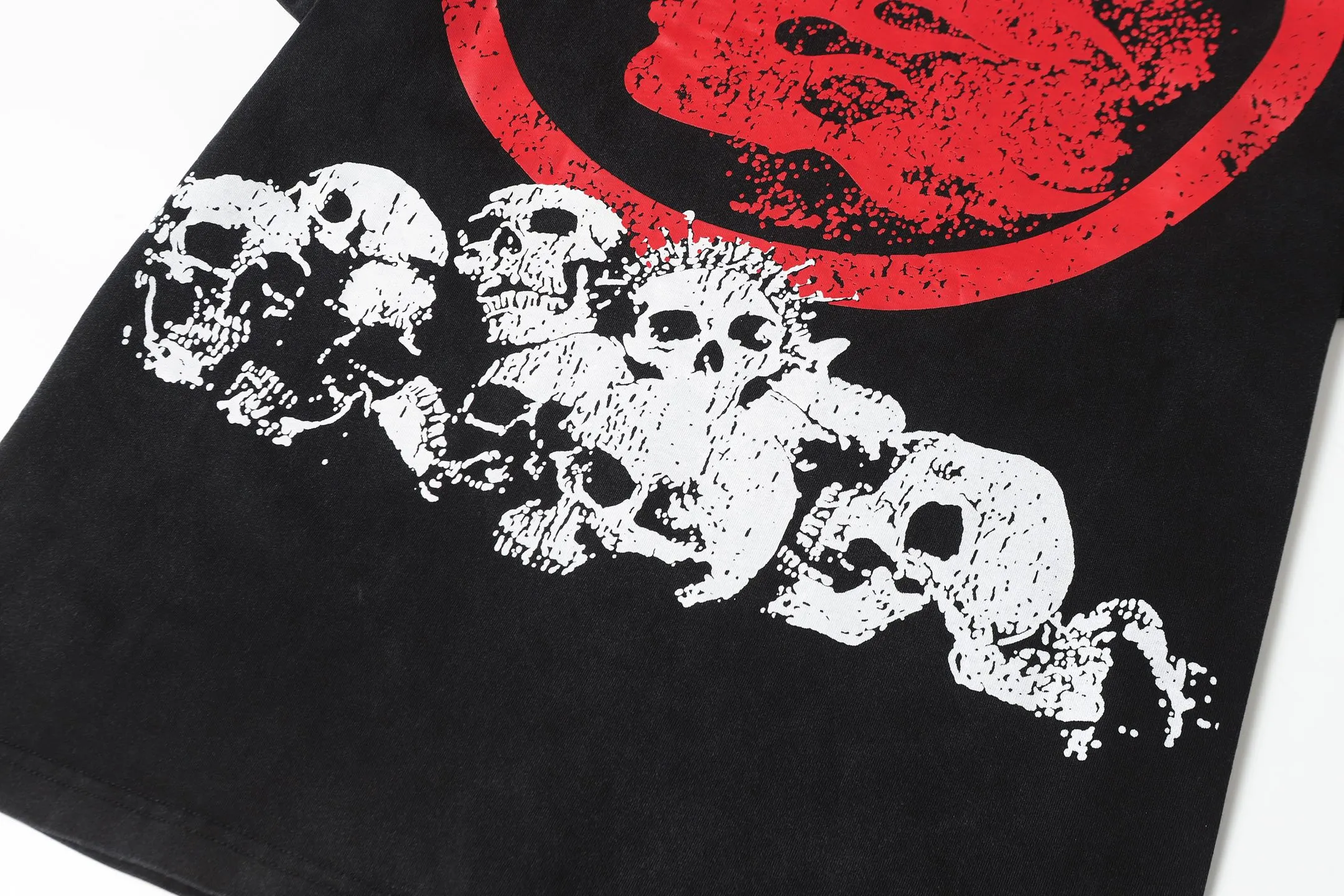 P122 Hellstar Cross-border European and American style street brand pure cotton T-shirt Fabric (fabric): 32 counts of 250g washed combed double yarn pure cotton Size (size): S-M- L- X L Color (colour): Washed black