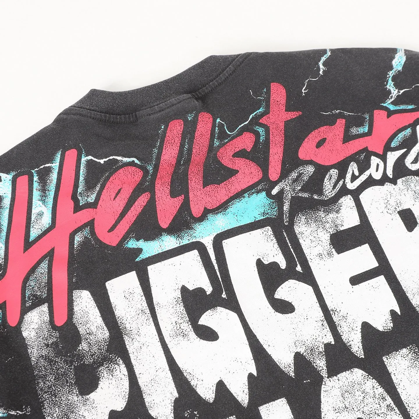 P124 Hellstar Hellstar Cross-border European and American style street fashion brand pure cotton T-shirt Fabric (fabric): 32 counts 250g washed combed double yarn pure cotton Size (size): S-M- L- X L Color (colour): Washed black (spray Ma Liu)