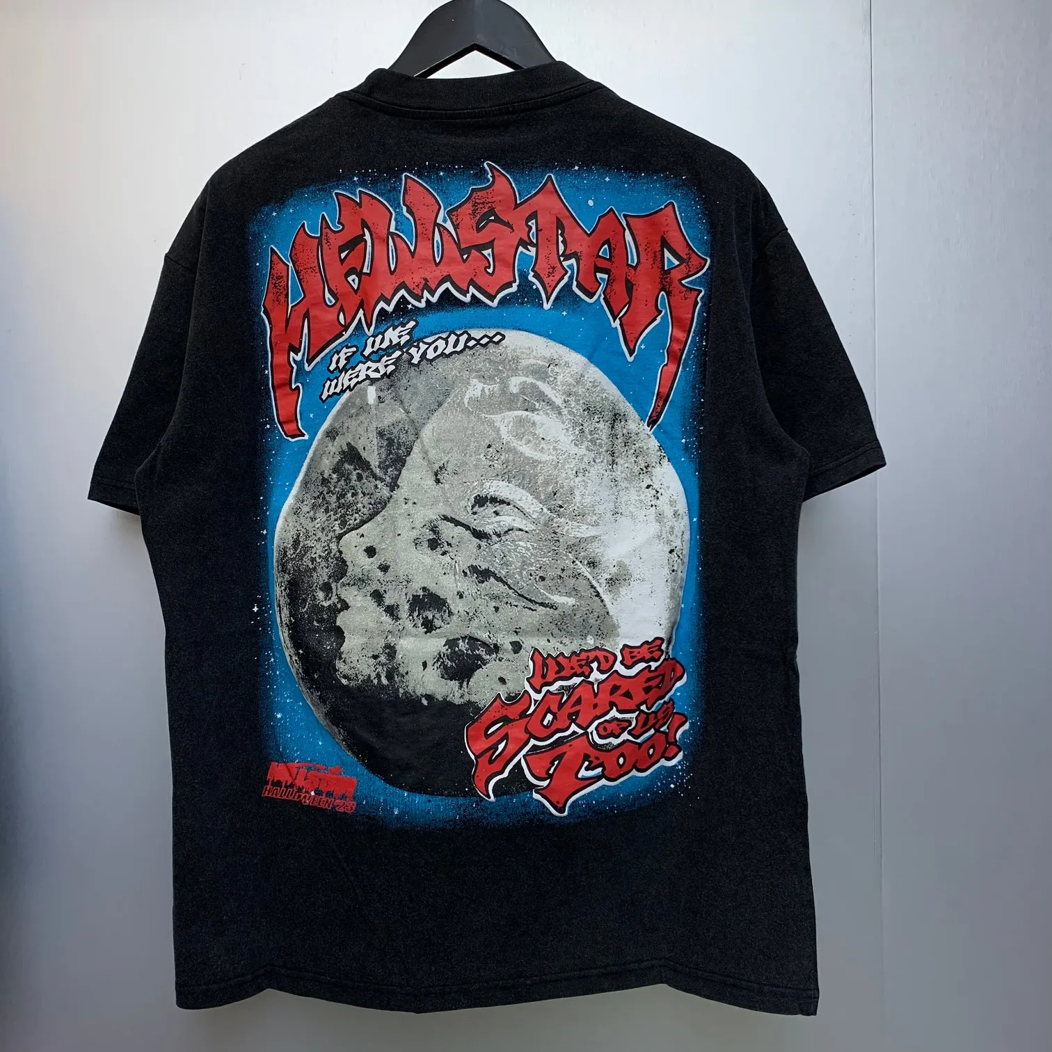 P134 Custom Cut and sew garment in Los Angeles. Dyed and potassium sprayed with jumbo screen print. Fits slightly oversized. Gentle wash tumble dry. Dry clean preferred Newly popular Hellstar short-sleeved T-shirt!  Standard beauty and trendy workmanship, original customization (fabric, pattern, printing, hang tag, main mark, etc.), exaggerated style, explosive style, dare to break through tradition, bring adventurous new fashion experience!  YoungBoy, the most popular rapper in the youth circle, has shot a lot of models for him, and celebrities such as Dababy and Swae Lee frequently get dressed!  color: Vintage Black (washed black)