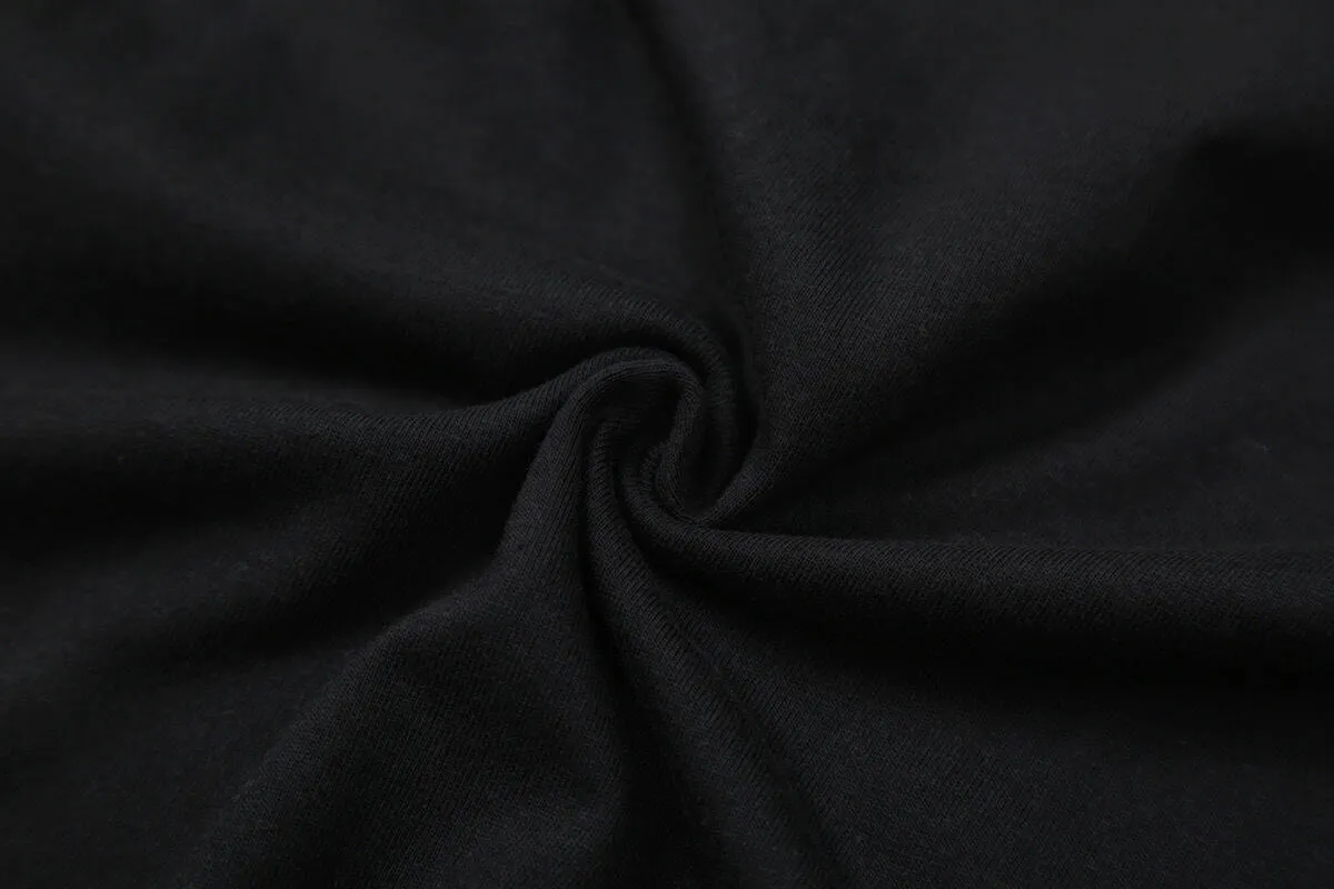 6825# P108 Hellstar American fashion high street pure cotton loose short-sleeved T-shirt Color: Black Size: S M L XL