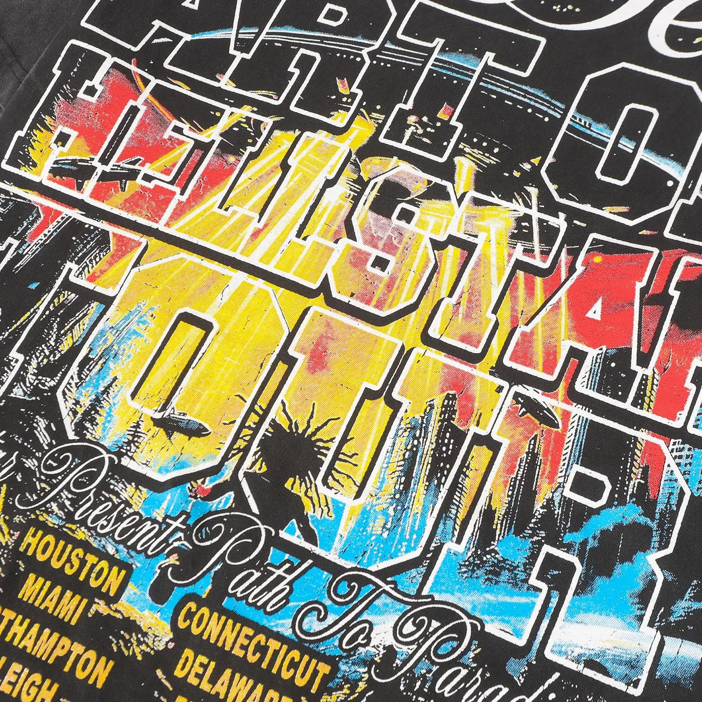 P124 Hellstar Hellstar Cross-border European and American style street fashion brand pure cotton T-shirt Fabric (fabric): 32 counts 250g washed combed double yarn pure cotton Size (size): S-M- L- X L Color (colour): Washed black (spray Ma Liu)