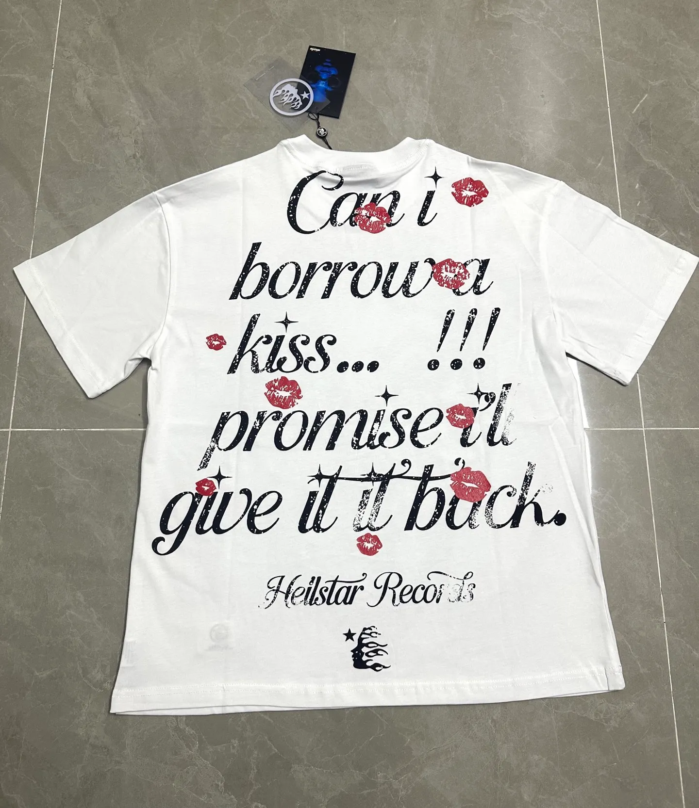 P108 780# black / white I Real stock Hellstar Cross-border European and American style, street fashion brand pure cotton T-shirt Fabric (fabric): 32 counts of 240g heavy combed double yarn pure cotton Size (size): S-M- L- X L Color (colour): white/black
