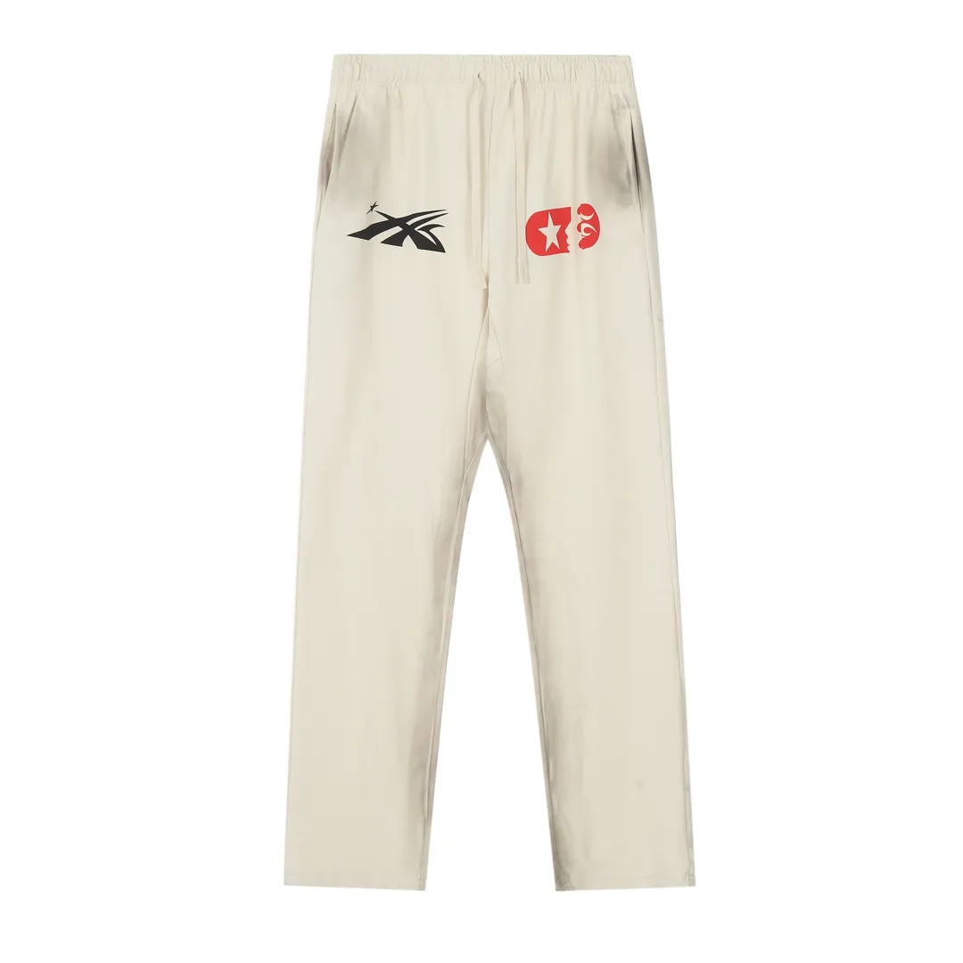 P210 Hellstar Studios Sports Skull Sweatpants Fashion brand pure cotton high quality sweatpants color (color): beige Size (size): S, M, L, XL