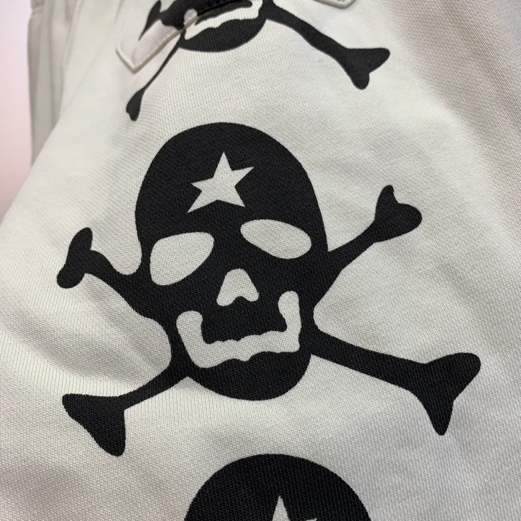 P210 Hellstar Studios Sports Skull Sweatpants Fashion brand pure cotton high quality sweatpants color (color): beige Size (size): S, M, L, XL