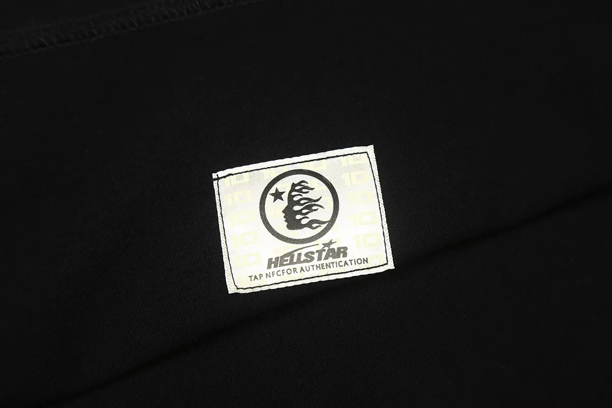 6679# P116 Hellstar American fashion high street pure cotton loose short-sleeved T-shirt Color: White Black Size: S M L XL