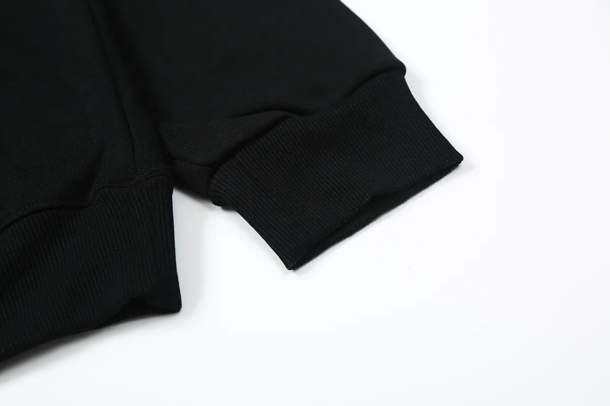 9922# P196 Ins American hip-hop trendy brand hellstar letter printed high street loose hooded pullover sweatshirt for men and women Color: Black White Size: S M L XL