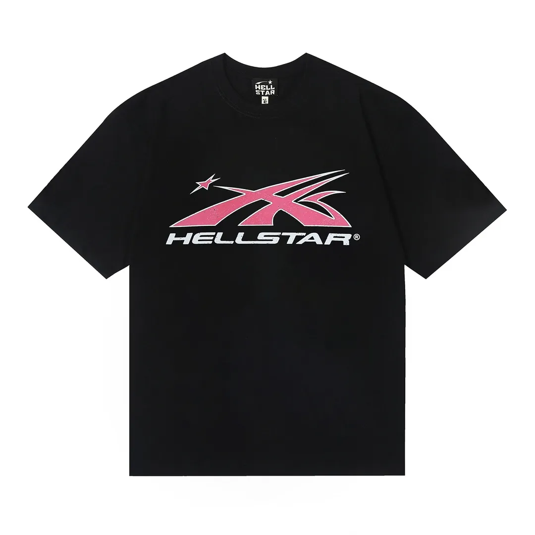 6654# P112 Hellstar American fashion high street pure cotton loose short-sleeved T-shirt Color: White Black Size: S M L XL