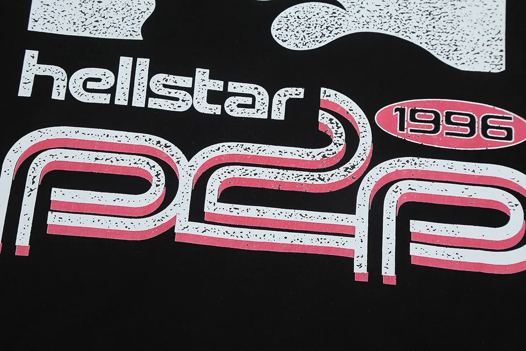 6654# P112 Hellstar American fashion high street pure cotton loose short-sleeved T-shirt Color: White Black Size: S M L XL
