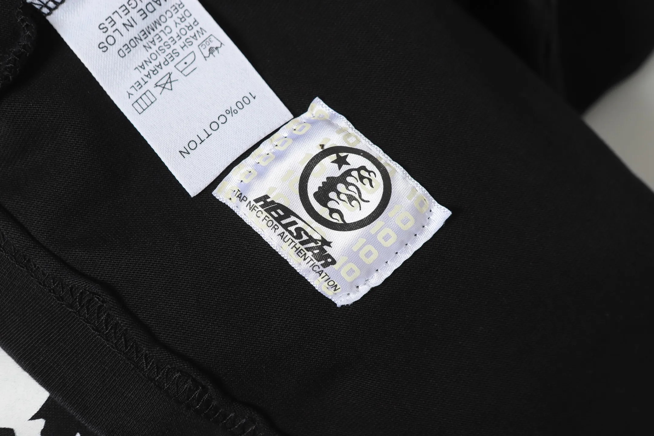 P124 Hellstar Hellstar Cross-border European and American style street fashion brand pure cotton T-shirt Fabric (fabric): 32 counts 250g washed combed double yarn pure cotton Size (size): S-M- L- X L Color (colour): Washed black (spray Ma Liu)