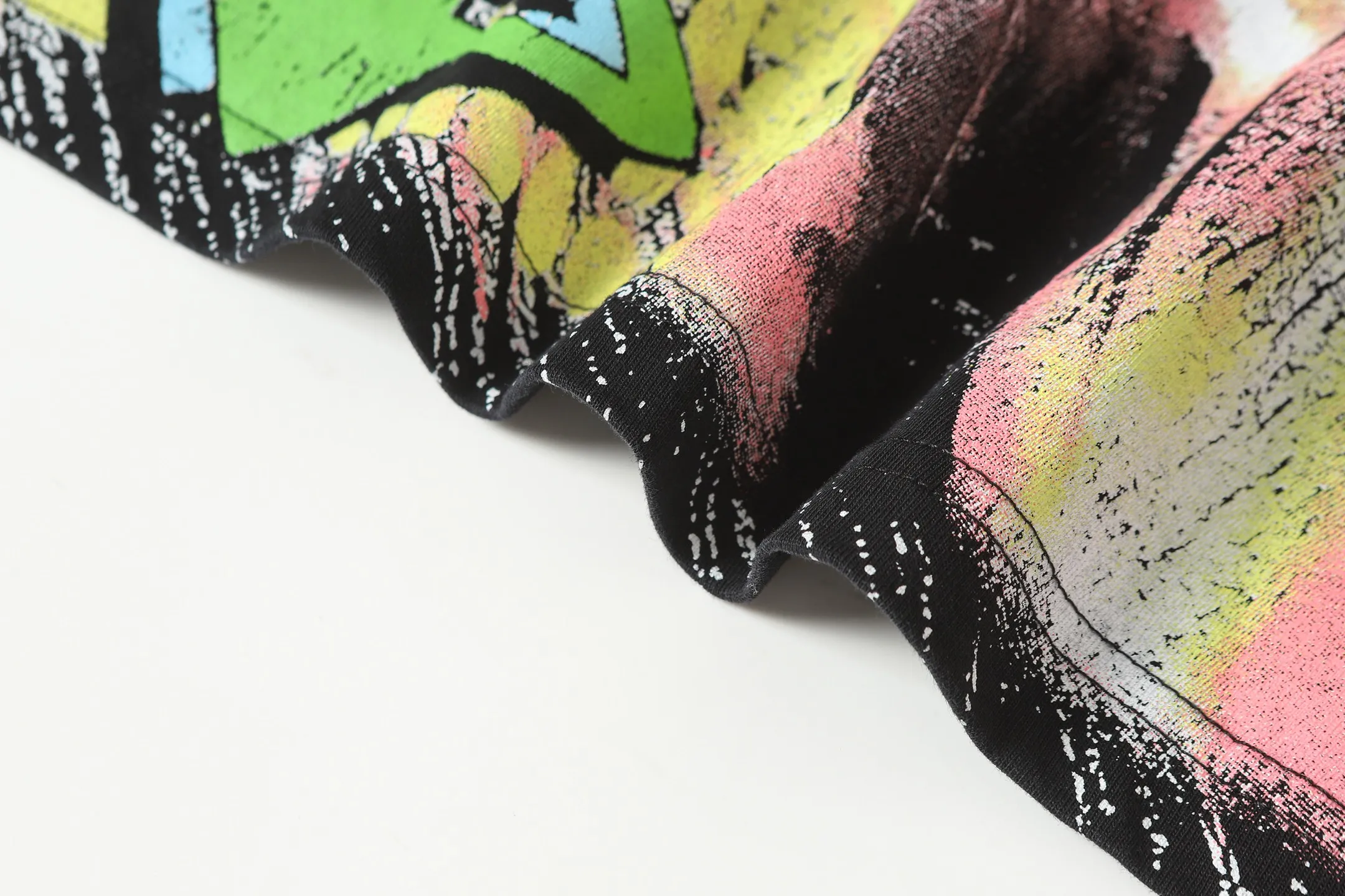 P124 Hellstar Cross-border European and American style street brand pure cotton T-shirt Fabric (fabric): 32 counts of 250g washed and combed double yarn pure cotton Size (size): S-M- L- X L Color (colour): Washed black (spray Ma Liu)