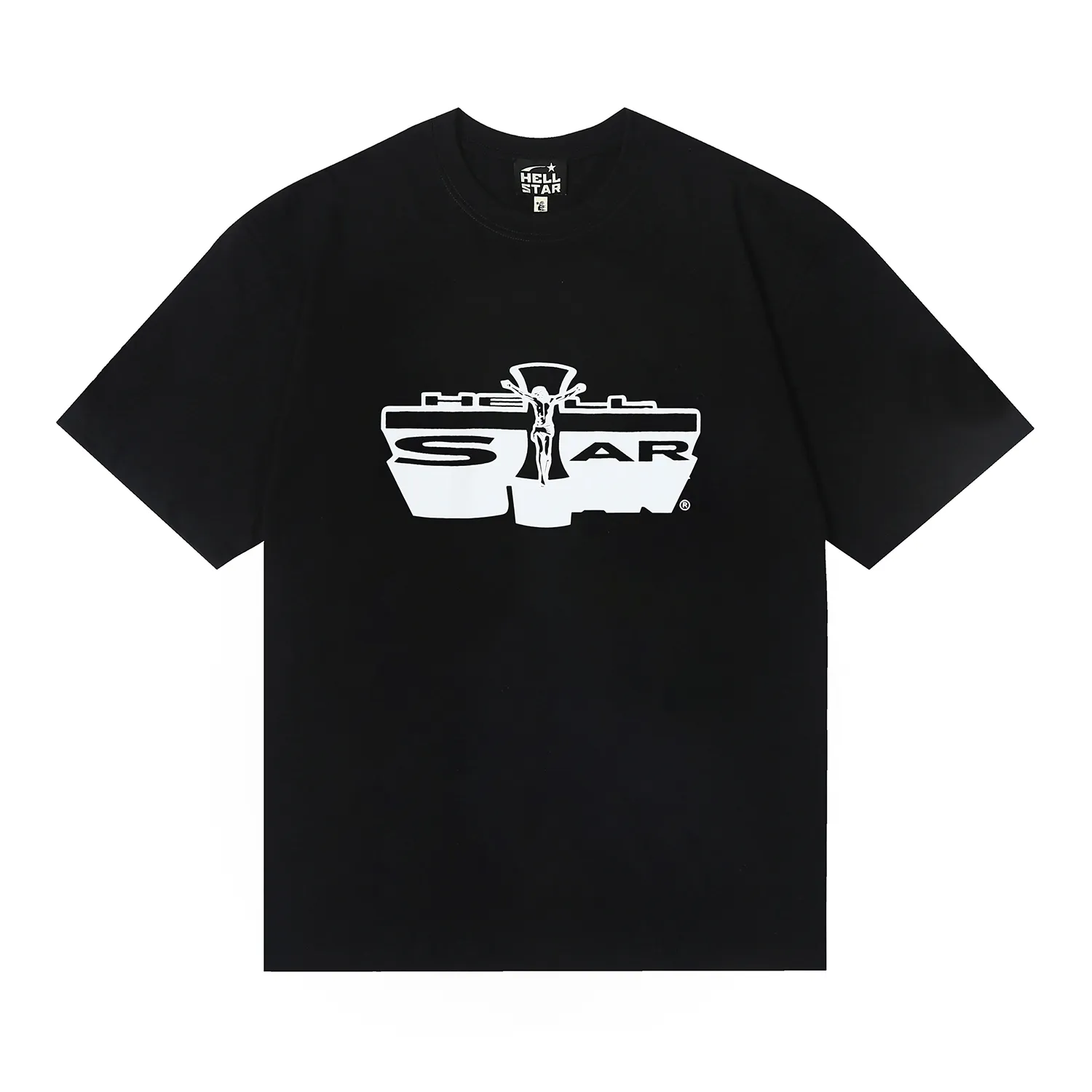 6683# P112 Hellstar American fashion high street pure cotton loose short-sleeved T-shirt Color: White Black Red Size: S M L XL