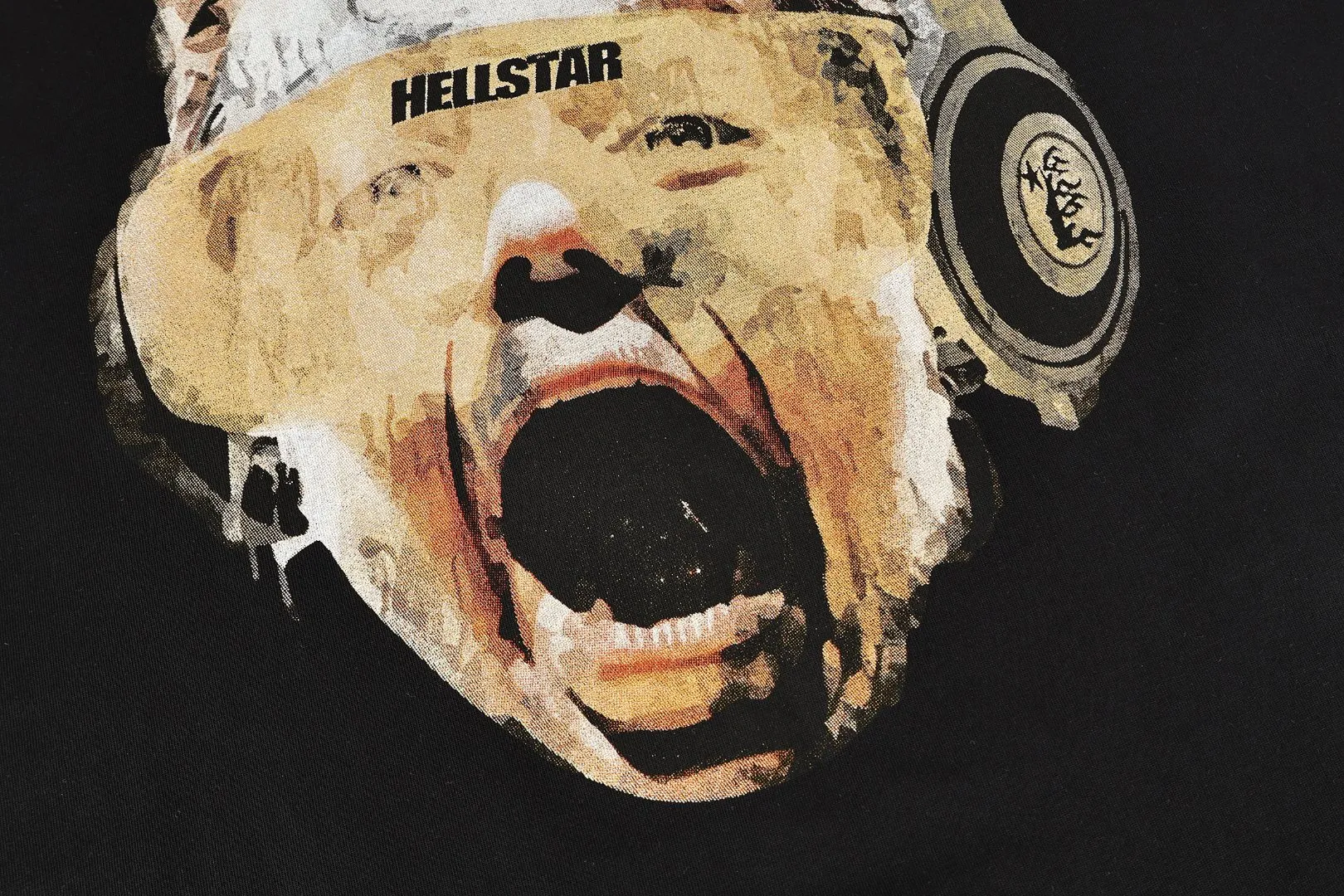P124 Real-stock high-definition Hellstar Cross-border European and American style street brand pure cotton T-shirt Fabric (fabric): 32 pieces of 250g washed combed double yarn pure cotton Size (size): S-M- L- X L Color (colour): Washed black 👉