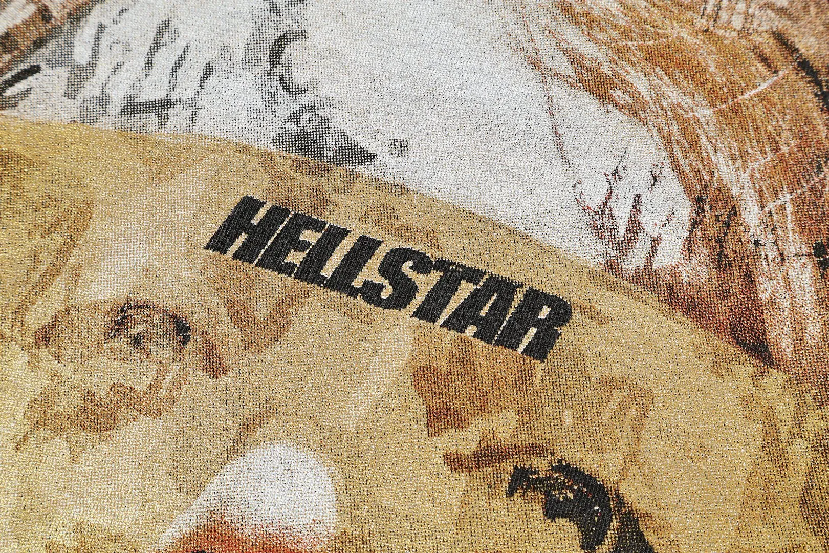 P124 Real-stock high-definition Hellstar Cross-border European and American style street brand pure cotton T-shirt Fabric (fabric): 32 pieces of 250g washed combed double yarn pure cotton Size (size): S-M- L- X L Color (colour): Washed black 👉