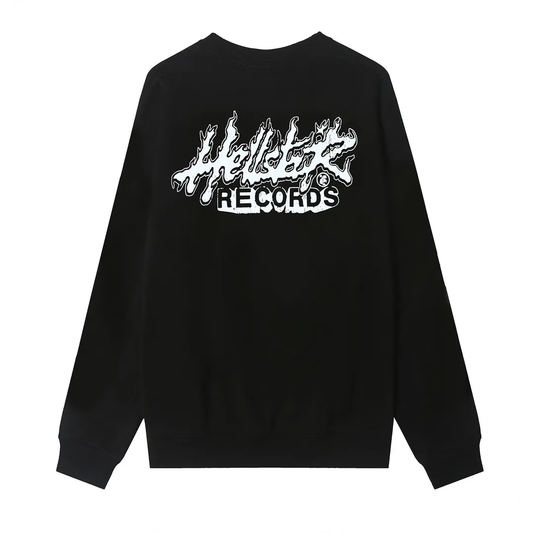 8828# P160 Hellstar high-quality Hellstar American trendy printed cotton terry crew neck sweatshirt Color: White Black Size: S M L XL