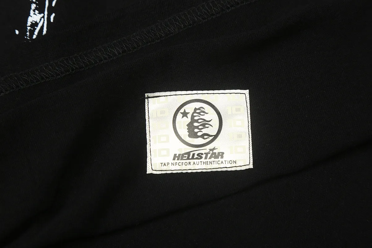 6676# P116 Hellstar American fashion high street pure cotton loose short-sleeved T-shirt Color: White Black Size: S M L XL