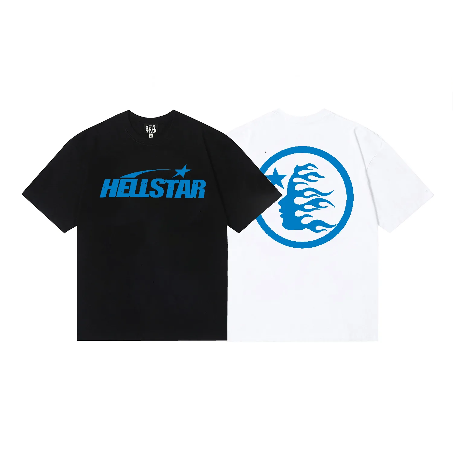 6701# P112 Hellstar American fashion high street pure cotton loose short-sleeved T-shirt Color: White Black Size: S M L XL