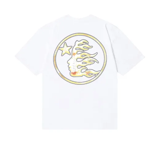 6718# P116 Hellstar American fashion high street pure cotton loose short-sleeved T-shirt Color: White Black Size: S M L XL