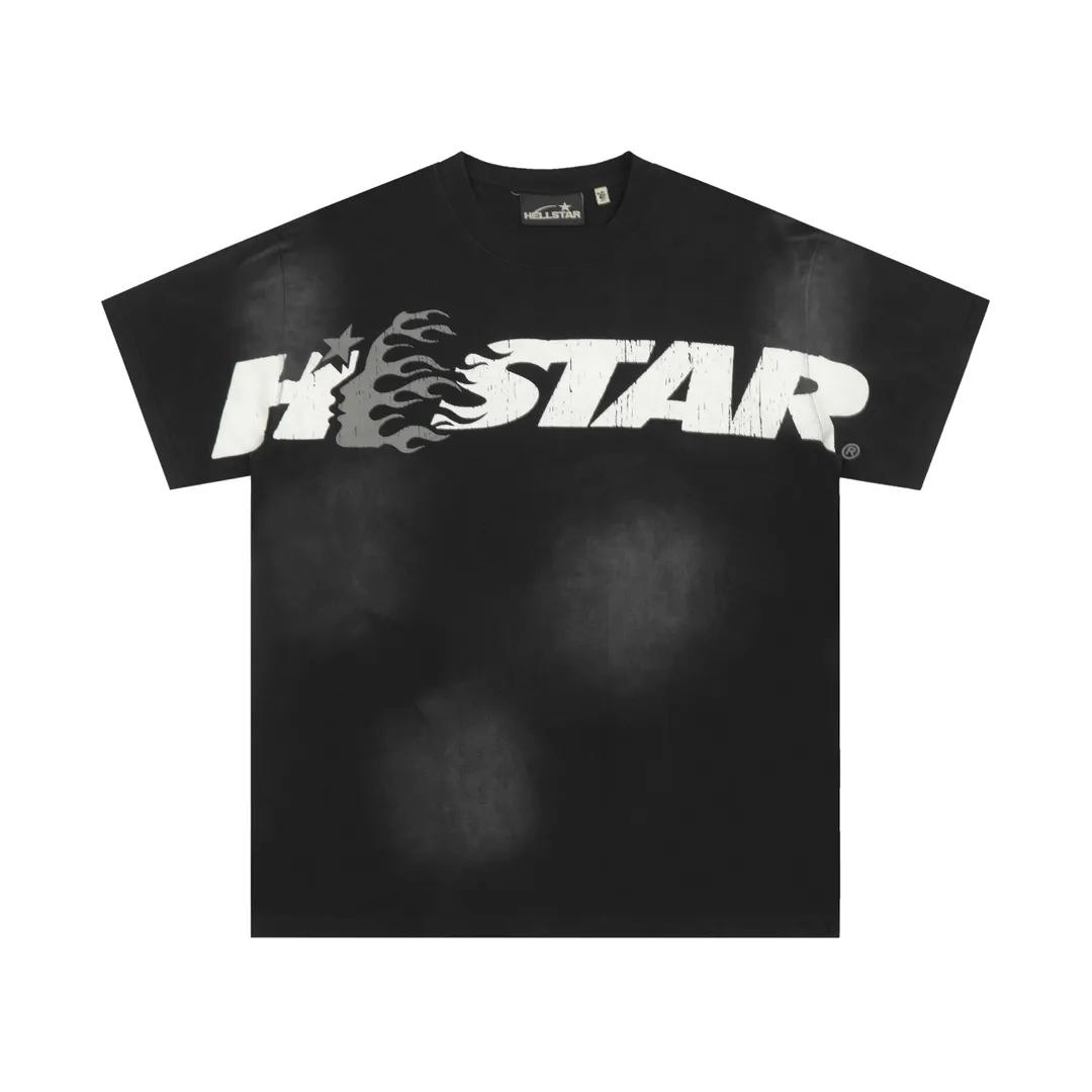 P126 HELLSTAR STUDIOS CARTOON LOGO T-SHIRT High-quality short-sleeved T-shirt, the new hot beauty trend Hellstar!  Standard beauty and trendy workmanship, original customization (fabric, pattern, printing, hang tag, main mark, etc.), exaggerated style, explosive style, dare to break through tradition, bring adventurous new fashion experience!   YoungBoy, the most popular rapper in the youth circle, has shot a lot of models for him, and celebrities such as Dababy and Swae Lee frequently get dressed!  color: black Size: S, M, L, XL