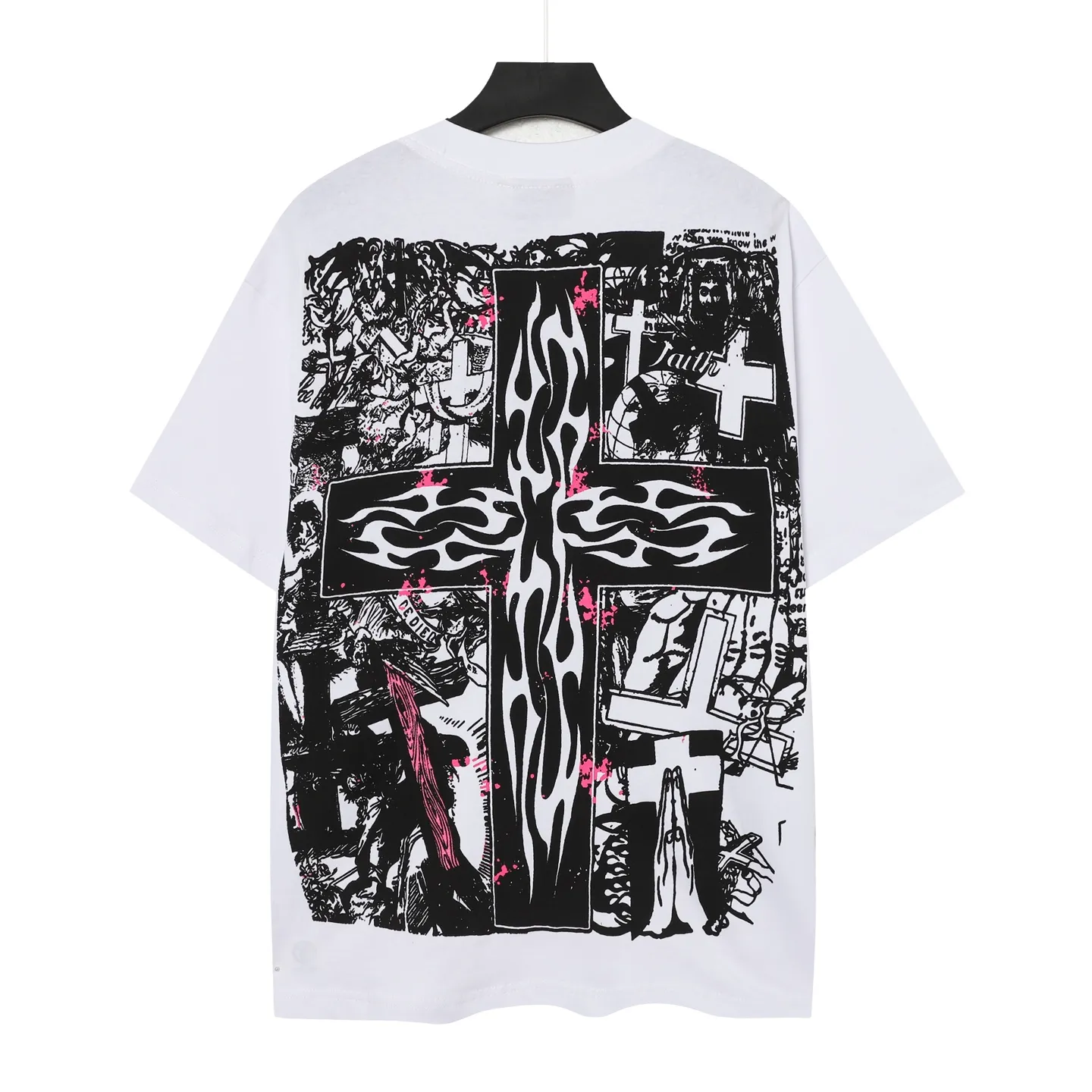 P108 Real-stock Hellstar Cross-border European and American style, street fashion brand pure cotton T-shirt Fabric (fabric): 32 pieces of 240g heavy combed double yarn pure cotton Size (size): S-M- L- X L Color (colour): white