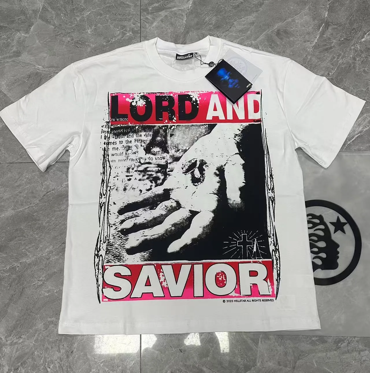 P108 Real-stock Hellstar Cross-border European and American style, street fashion brand pure cotton T-shirt Fabric (fabric): 32 pieces of 240g heavy combed double yarn pure cotton Size (size): S-M- L- X L Color (colour): white