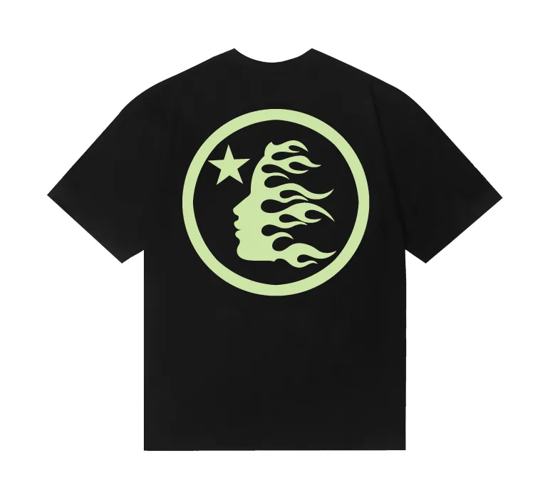 6801# P112 Hellstar American fashion high street pure cotton loose short-sleeved T-shirt Color: White Black Size: S M L XL