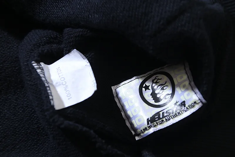 P216 Washed black Real shot Hellstar Washed distressed terry high street retro hooded sweatshirt Fabric 380g pure cotton terry cloth Color: Washed black Size: S M L XL