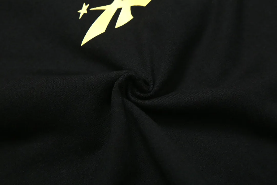 5511# P136 Hellstar Hellstar letter print lightning high street men and women hip-hop loose long-sleeved T-shirt Color: Black Size: S M L XL