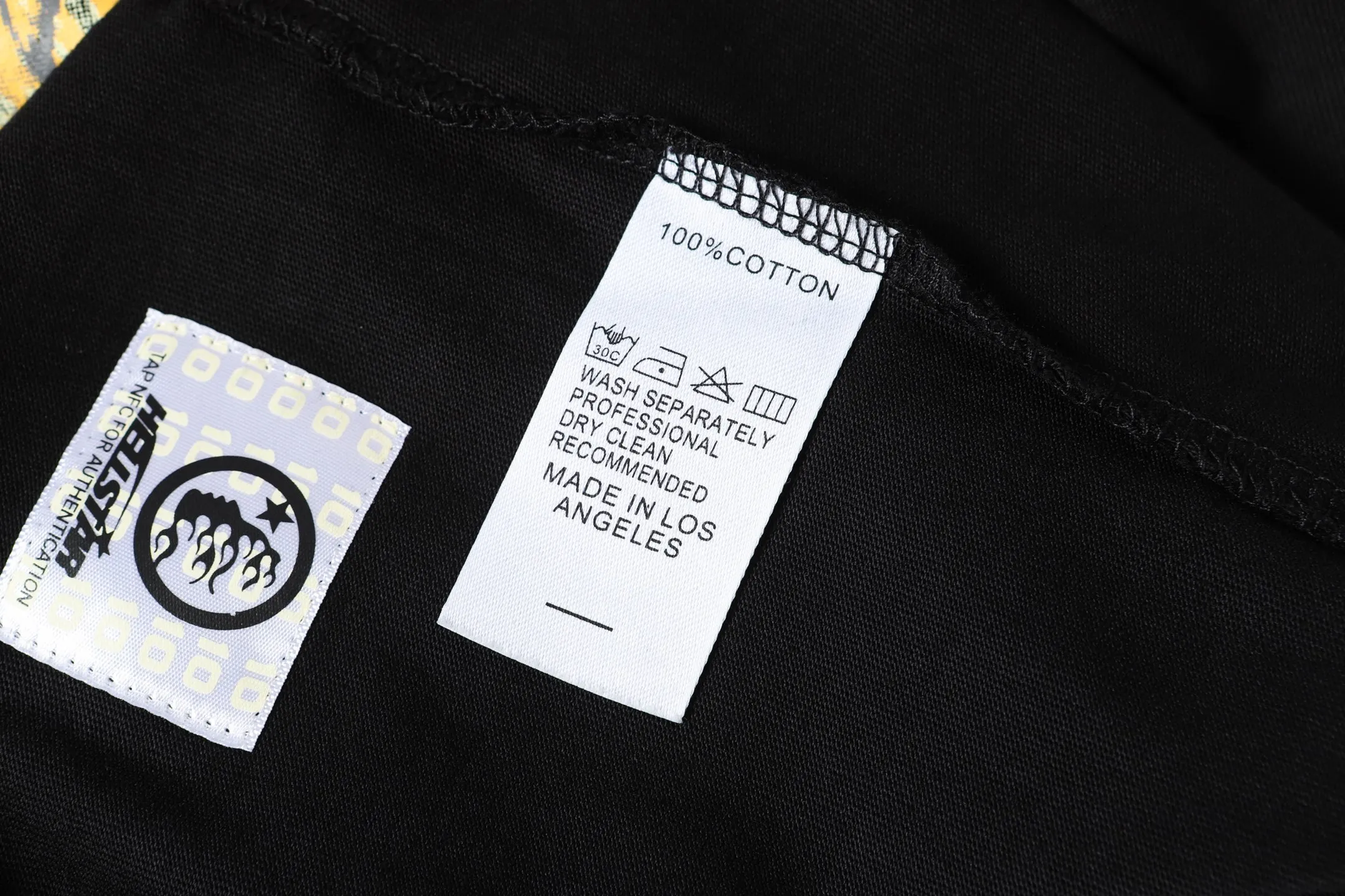 P122 Hellstar Cross-border European and American style street fashion brand pure cotton T-shirt Fabric (fabric): 32 counts of 250g washed combed double yarn pure cotton Size (size): S-M- L- X L Color (colour): Washed black (spray Ma Liu)