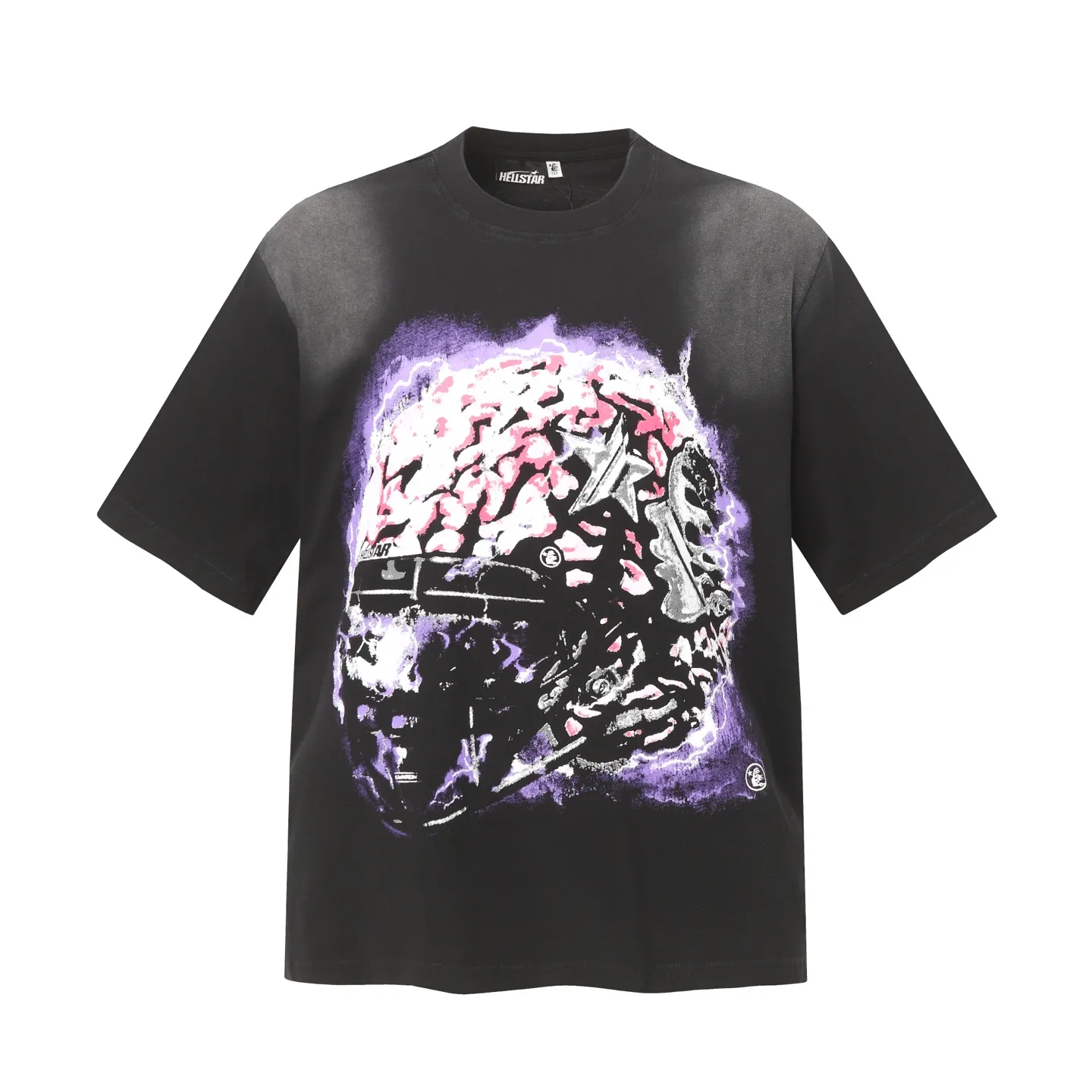 P124 Real-stock Hellstar Cross-border European and American style street brand pure cotton T-shirt Fabric (fabric): 32 counts of 250g washed combed double yarn pure cotton Size (size): S-M- L-
