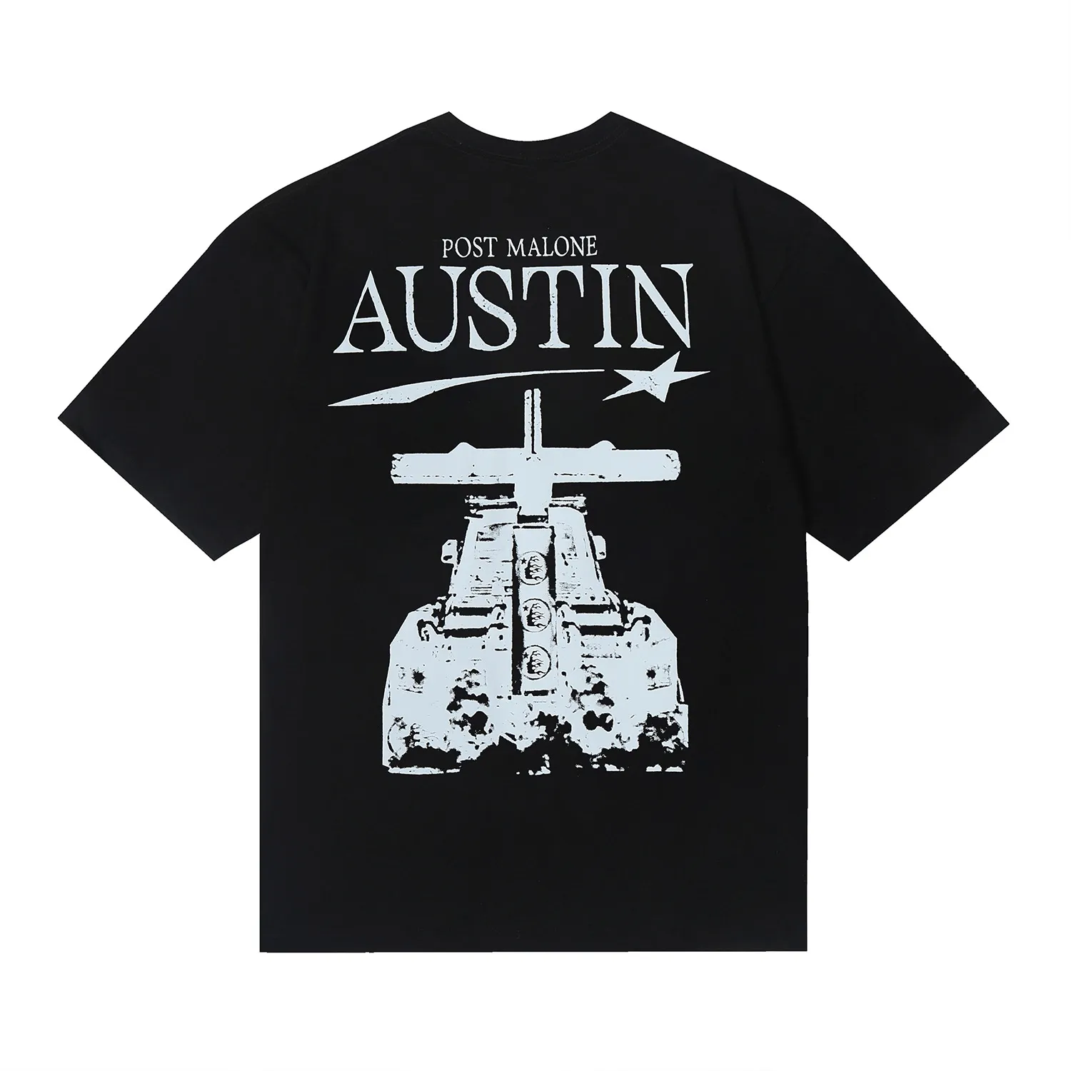6612# P116 Hellstar short-sleeved Hellstar Rapper star fashion brand American fashion print high street retro T-shirt Color: White Apricot Black Size: S M L XL
