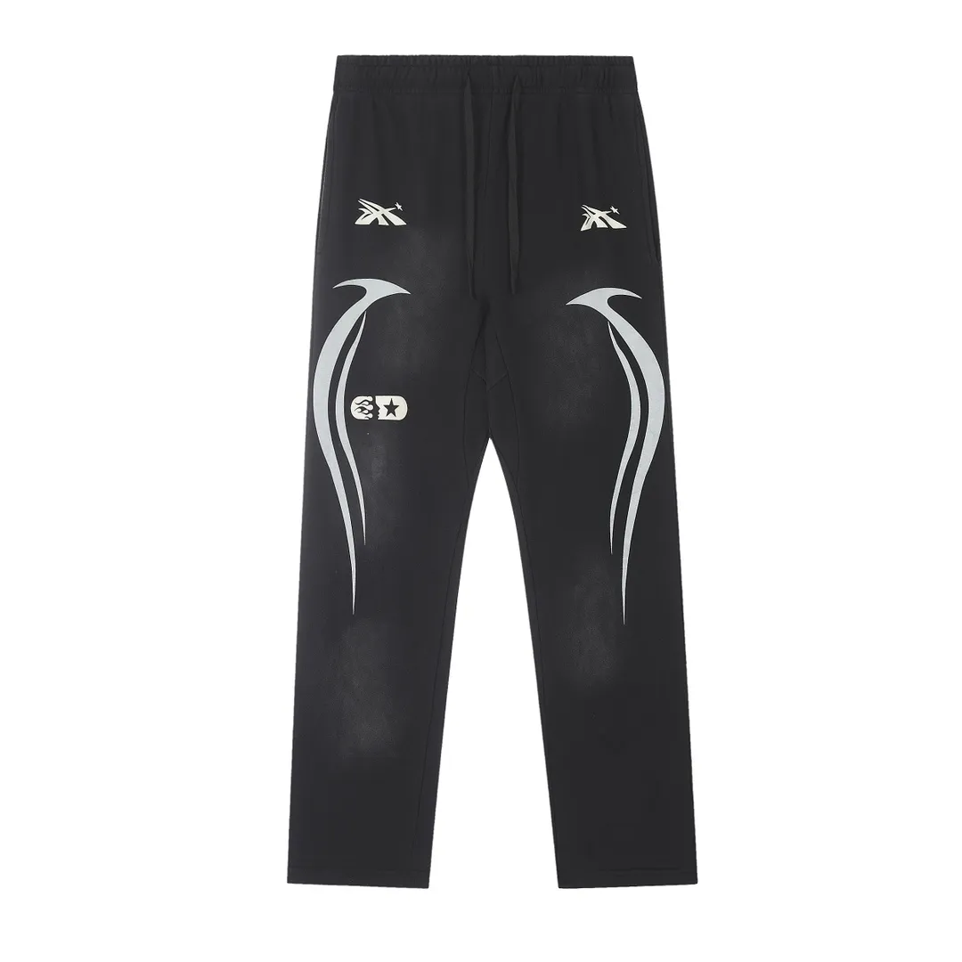 P210 Hellstar Sports Sweatpants Jet Black Red pure cotton terry washed distressed sweatpants color (color): Vintage Black (washed black), Vintage Red (washed red) Size (size): S, M, L, XL
