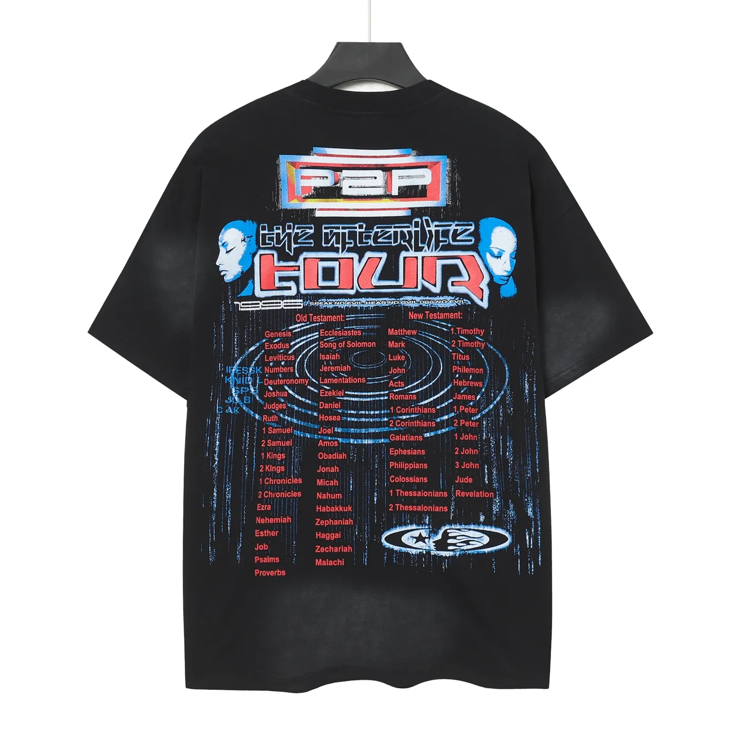 P124 Hellstar Hellstar Cross-border European and American style street fashion brand pure cotton T-shirt Fabric (fabric): 32 counts 250g washed combed double yarn pure cotton Size (size): S-M- L- X L Color (colour): Washed black (spray Ma Liu)