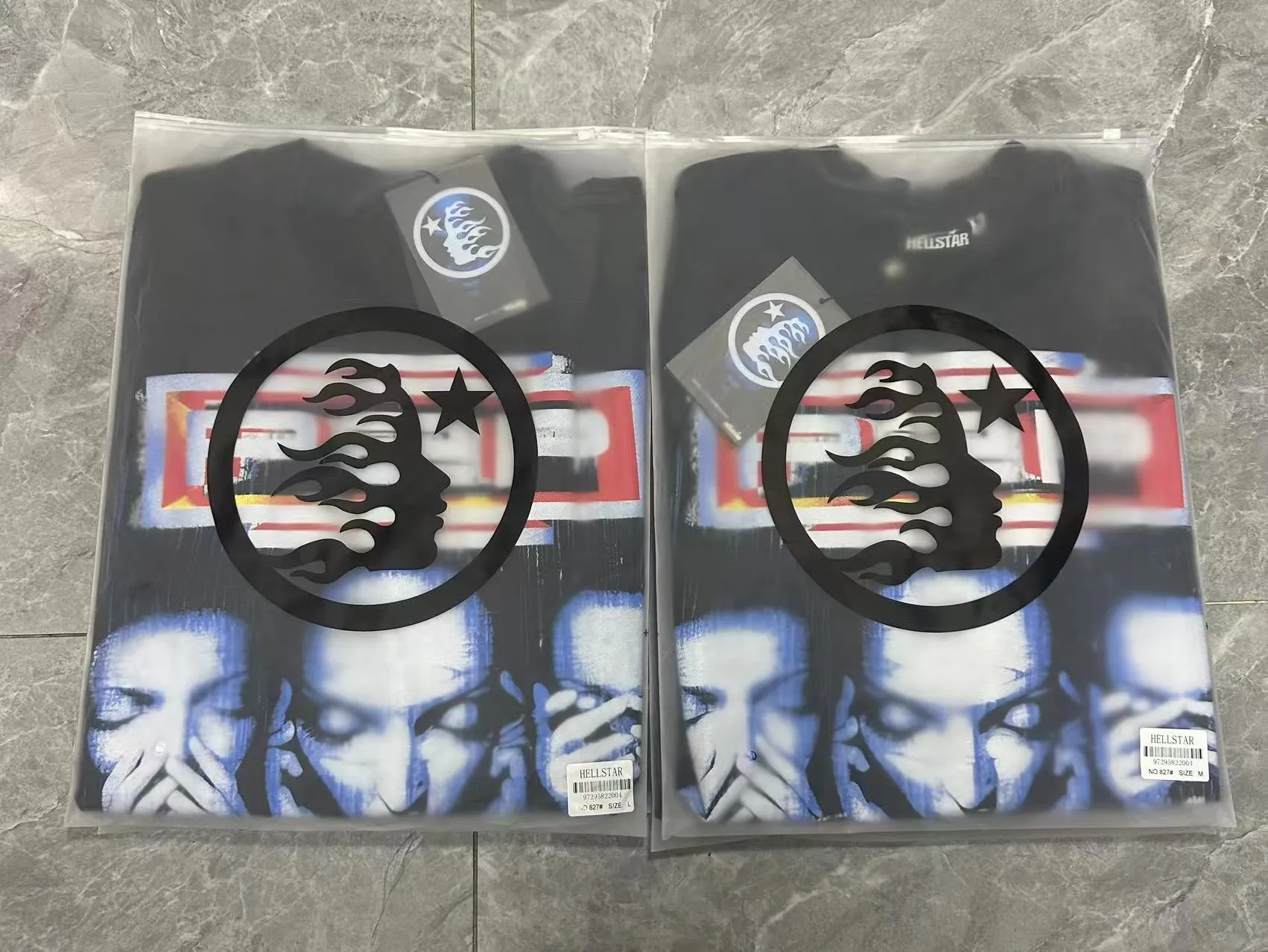 P124 Hellstar Hellstar Cross-border European and American style street fashion brand pure cotton T-shirt Fabric (fabric): 32 counts 250g washed combed double yarn pure cotton Size (size): S-M- L- X L Color (colour): Washed black (spray Ma Liu)