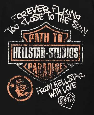 6760# P116 Hellstar American fashion high street pure cotton loose short-sleeved T-shirt Color: black gray dark coffee Size: S M L XL