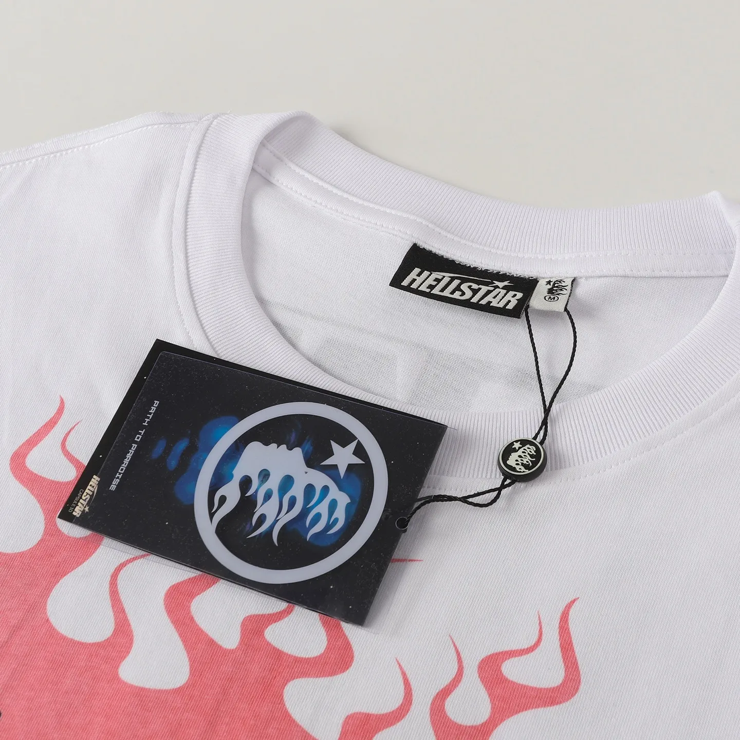 P108 Real-stock Hellstar Cross-border European and American style, street fashion brand pure cotton T-shirt Fabric (fabric): 32 pieces of 240g heavy combed double yarn pure cotton Size (size): S-M- L- X L Color (colour): white