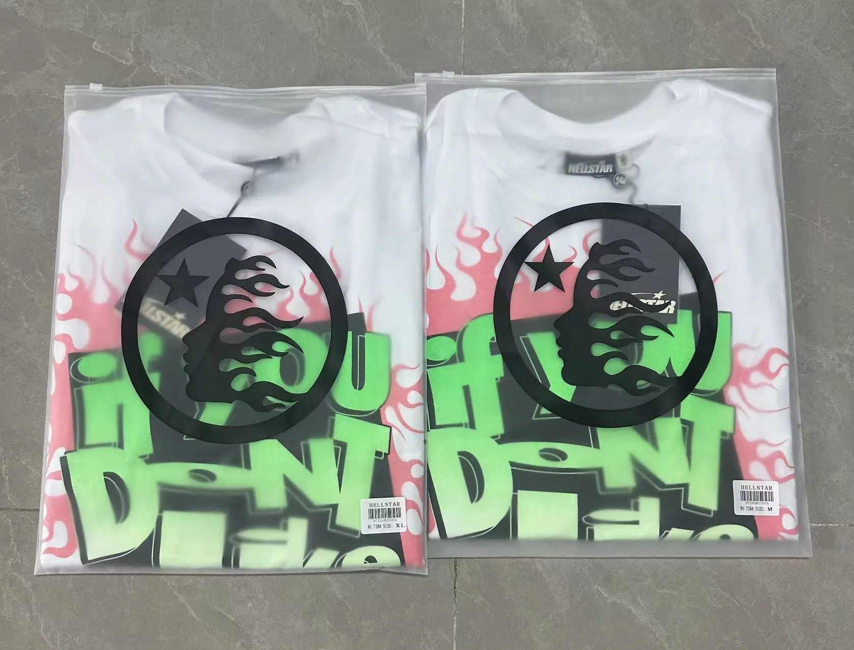 P108 Real-stock Hellstar Cross-border European and American style, street fashion brand pure cotton T-shirt Fabric (fabric): 32 pieces of 240g heavy combed double yarn pure cotton Size (size): S-M- L- X L Color (colour): white