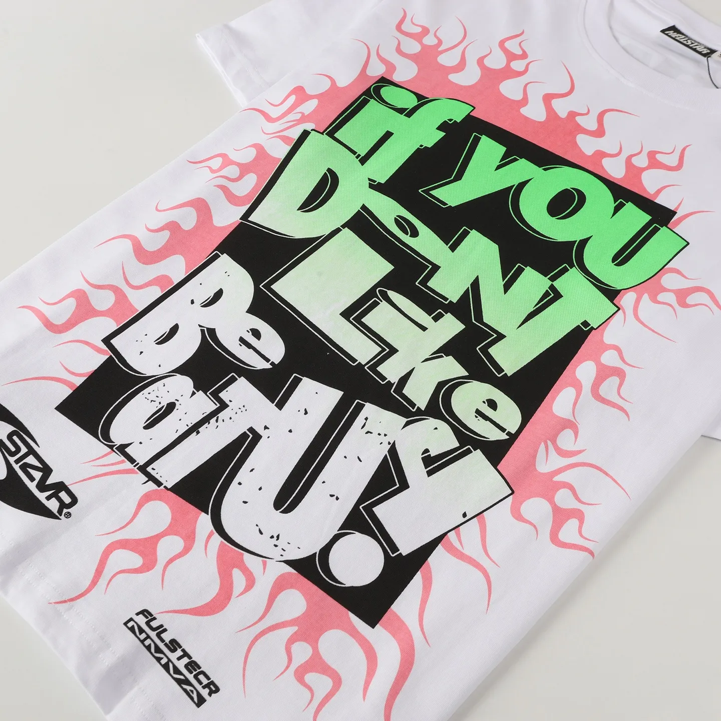 P108 Real-stock Hellstar Cross-border European and American style, street fashion brand pure cotton T-shirt Fabric (fabric): 32 pieces of 240g heavy combed double yarn pure cotton Size (size): S-M- L- X L Color (colour): white