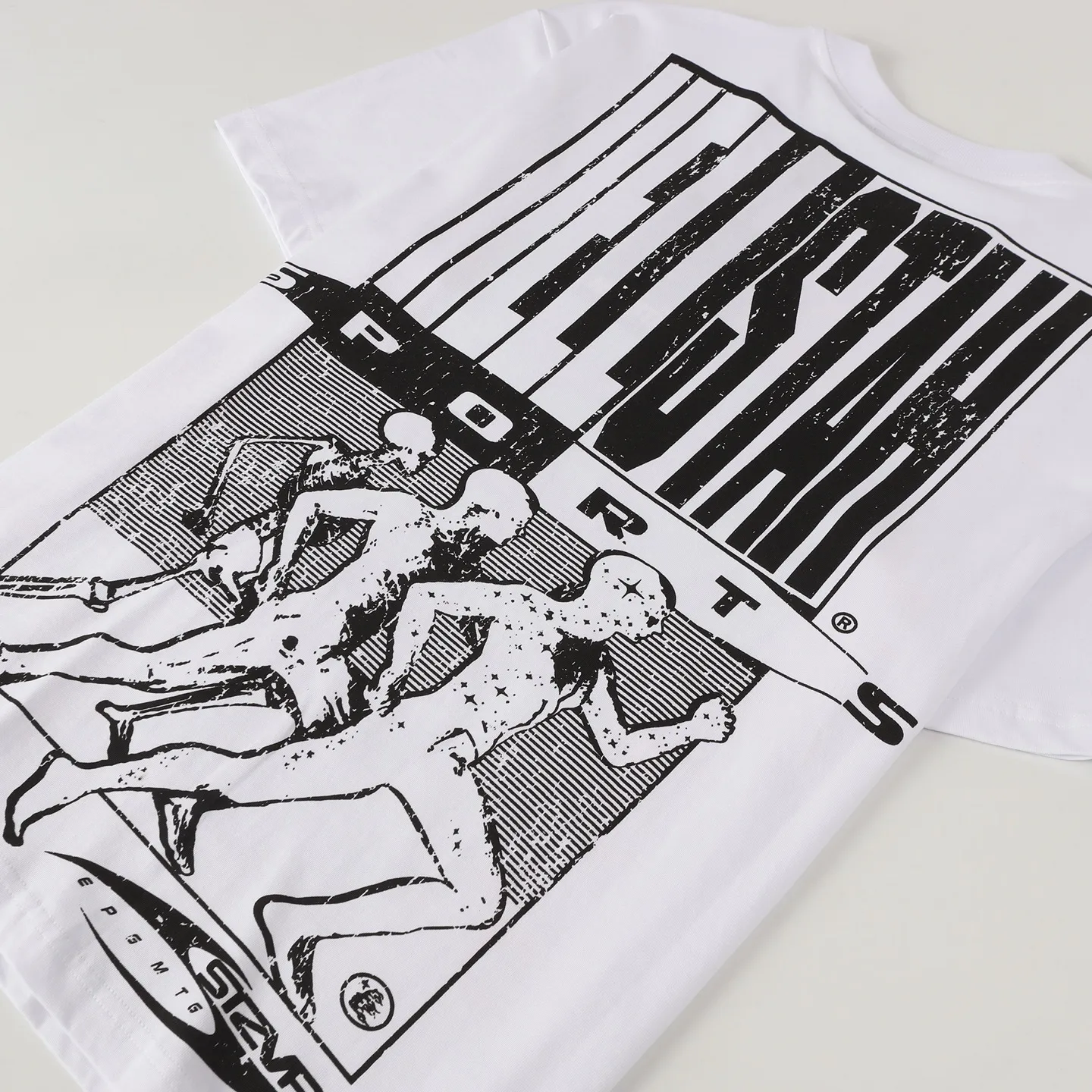 P108 Real-stock Hellstar Cross-border European and American style, street fashion brand pure cotton T-shirt Fabric (fabric): 32 pieces of 240g heavy combed double yarn pure cotton Size (size): S-M- L- X L Color (colour): white