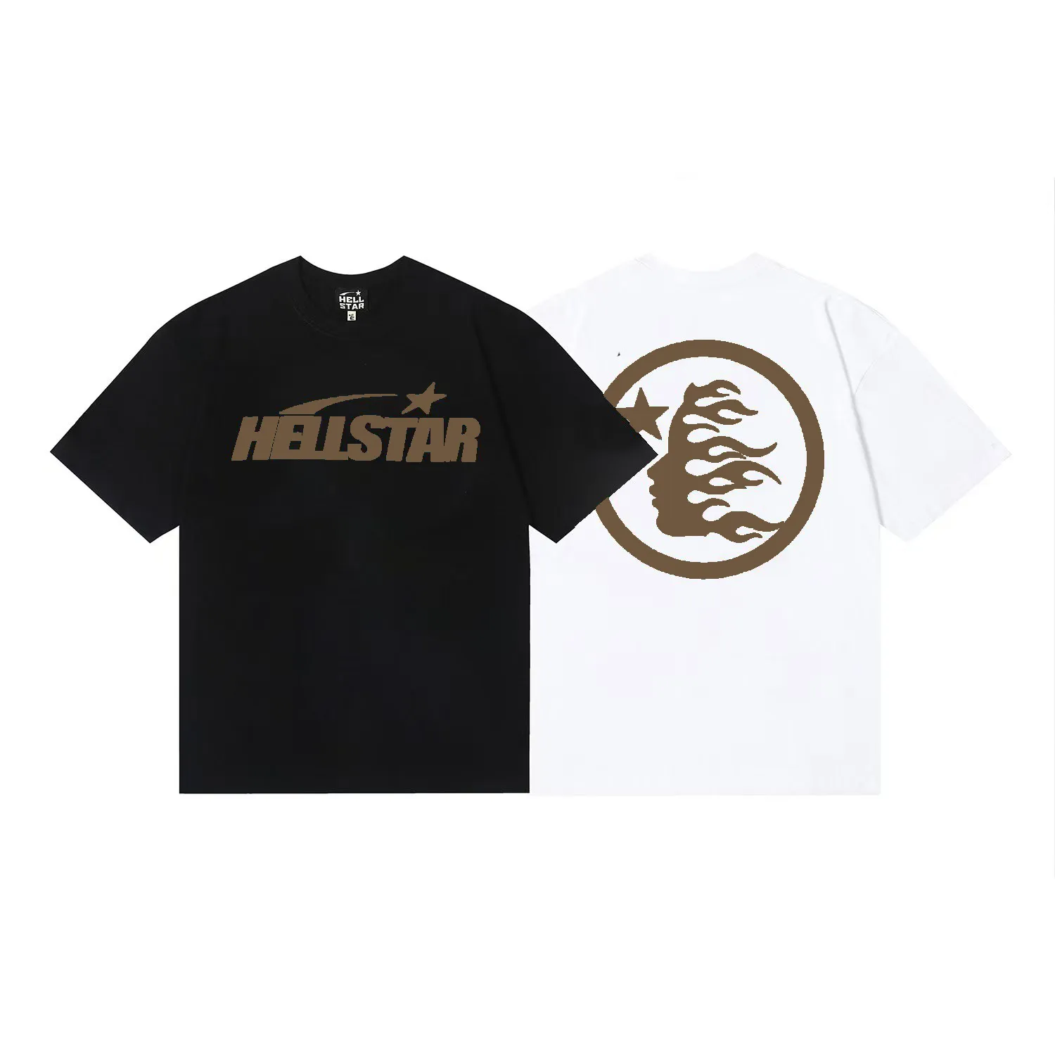 6710# P112 Hellstar American fashion high street pure cotton loose short-sleeved T-shirt Color: White Black Size: S M L XL