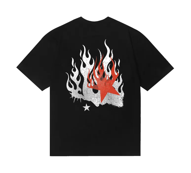 6770# P112 Hellstar American fashion high street pure cotton loose short-sleeved T-shirt Color: White Black Size: S M L XL