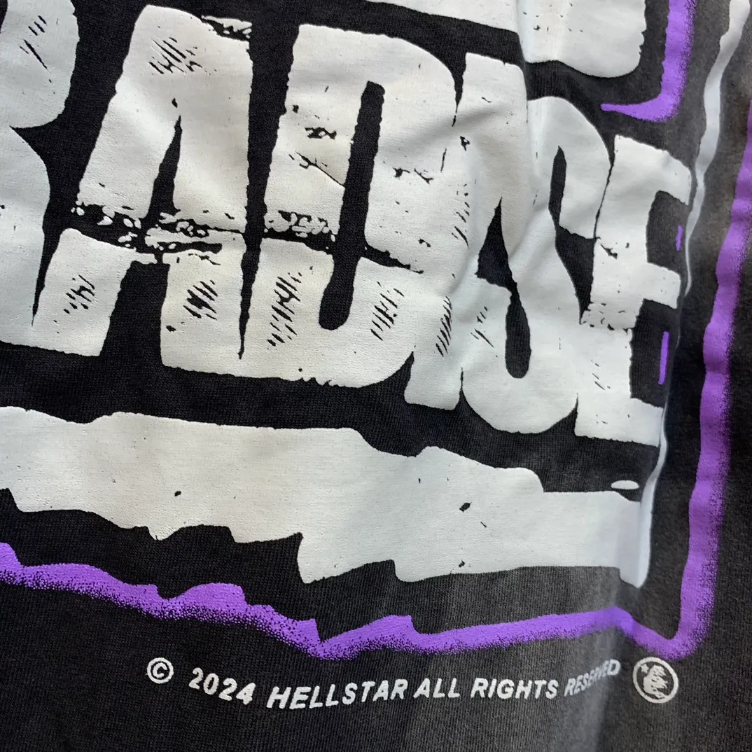 P134 Hellstar Halloween Jesus Path 2 Paradise High-quality short-sleeved T-shirt, the new hot beauty trend Hellstar!  Standard beauty and trendy workmanship, original customization (fabric, pattern, printing, hang tag, main mark, etc.), exaggerated style, explosive style, dare to break through tradition, bring adventurous new fashion experience!   YoungBoy, the most popular rapper in the youth circle, has shot a lot of models for him, and celebrities such as Dababy and Swae Lee frequently get dressed!  color: black Size: S, M, L, XL