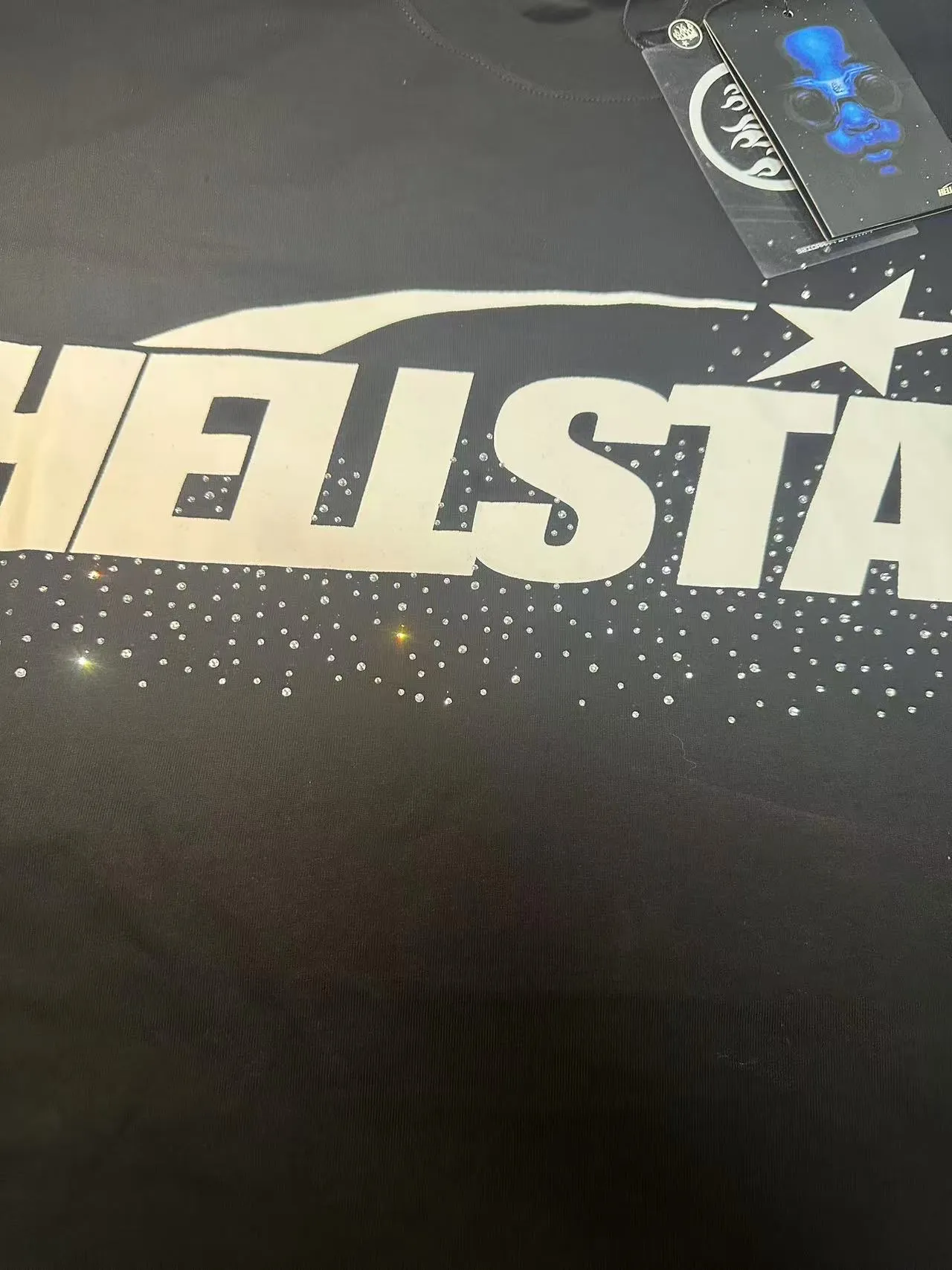 P116 Real-stock Hellstar Cross-border European and American style, street fashion brand pure cotton T-shirt Fabric (fabric): 32 pieces of 240g heavy combed double yarn pure cotton Size (size): S-M- L- X L Color (colour): black
