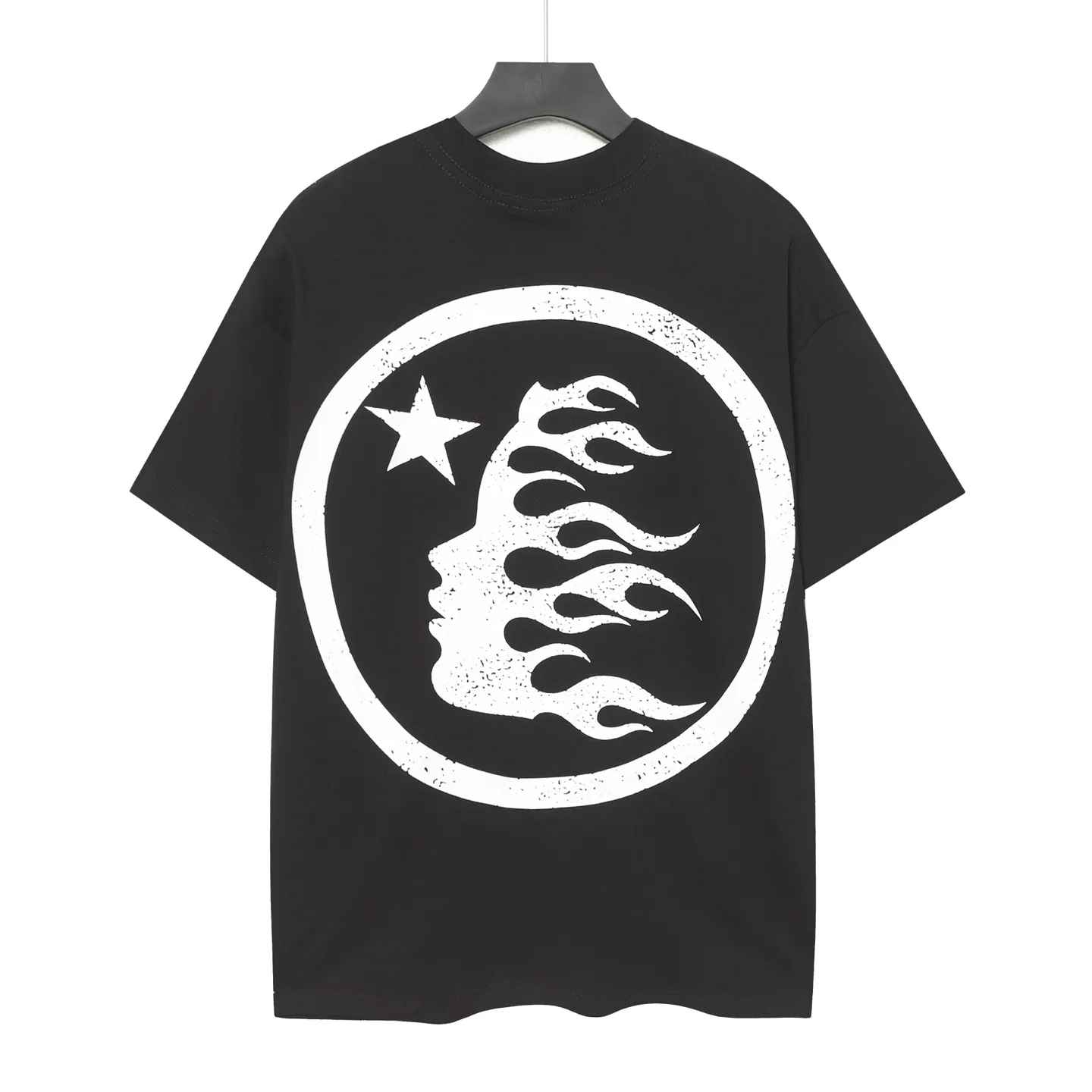 P116 Real-stock Hellstar Cross-border European and American style, street fashion brand pure cotton T-shirt Fabric (fabric): 32 pieces of 240g heavy combed double yarn pure cotton Size (size): S-M- L- X L Color (colour): black