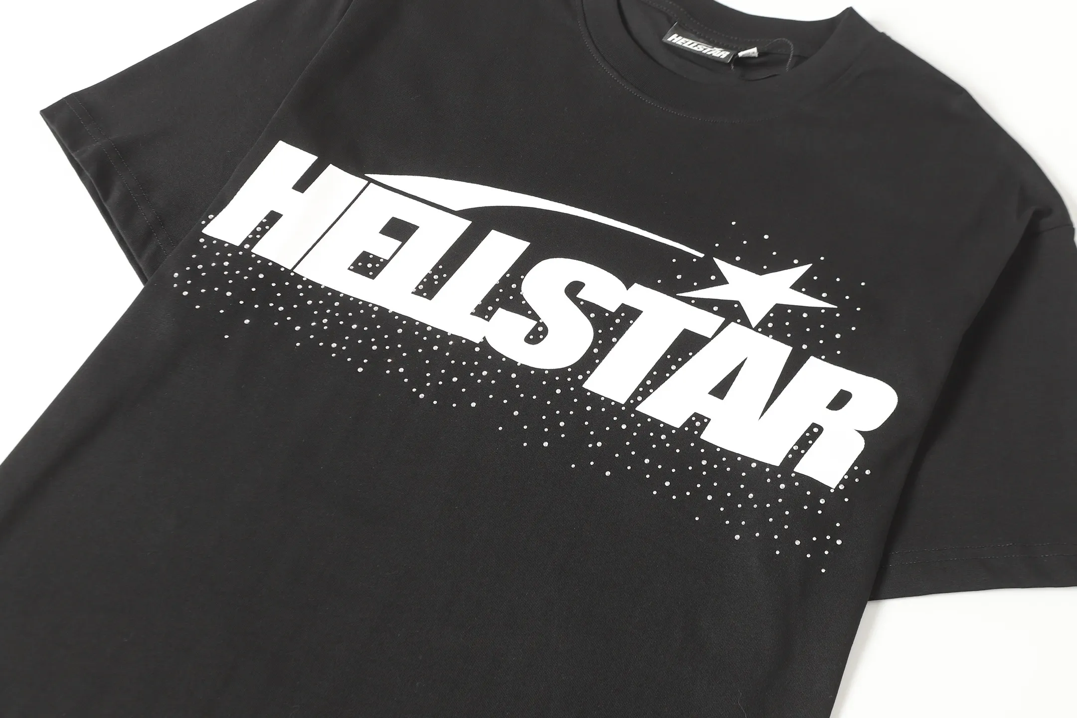 P116 Real-stock Hellstar Cross-border European and American style, street fashion brand pure cotton T-shirt Fabric (fabric): 32 pieces of 240g heavy combed double yarn pure cotton Size (size): S-M- L- X L Color (colour): black