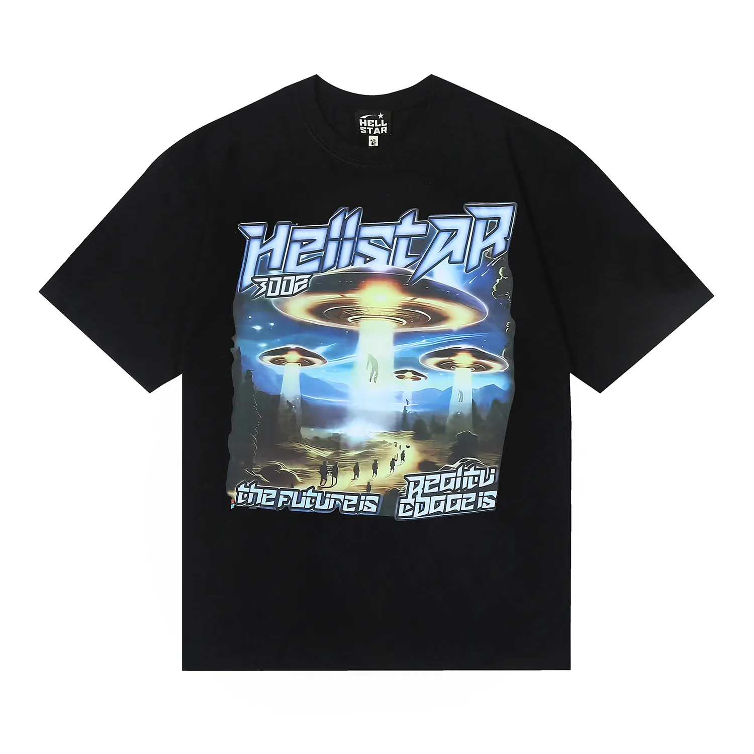 6666# P116 Hellstar American fashion high street pure cotton loose short-sleeved T-shirt Color: White Black Size: S M L XL